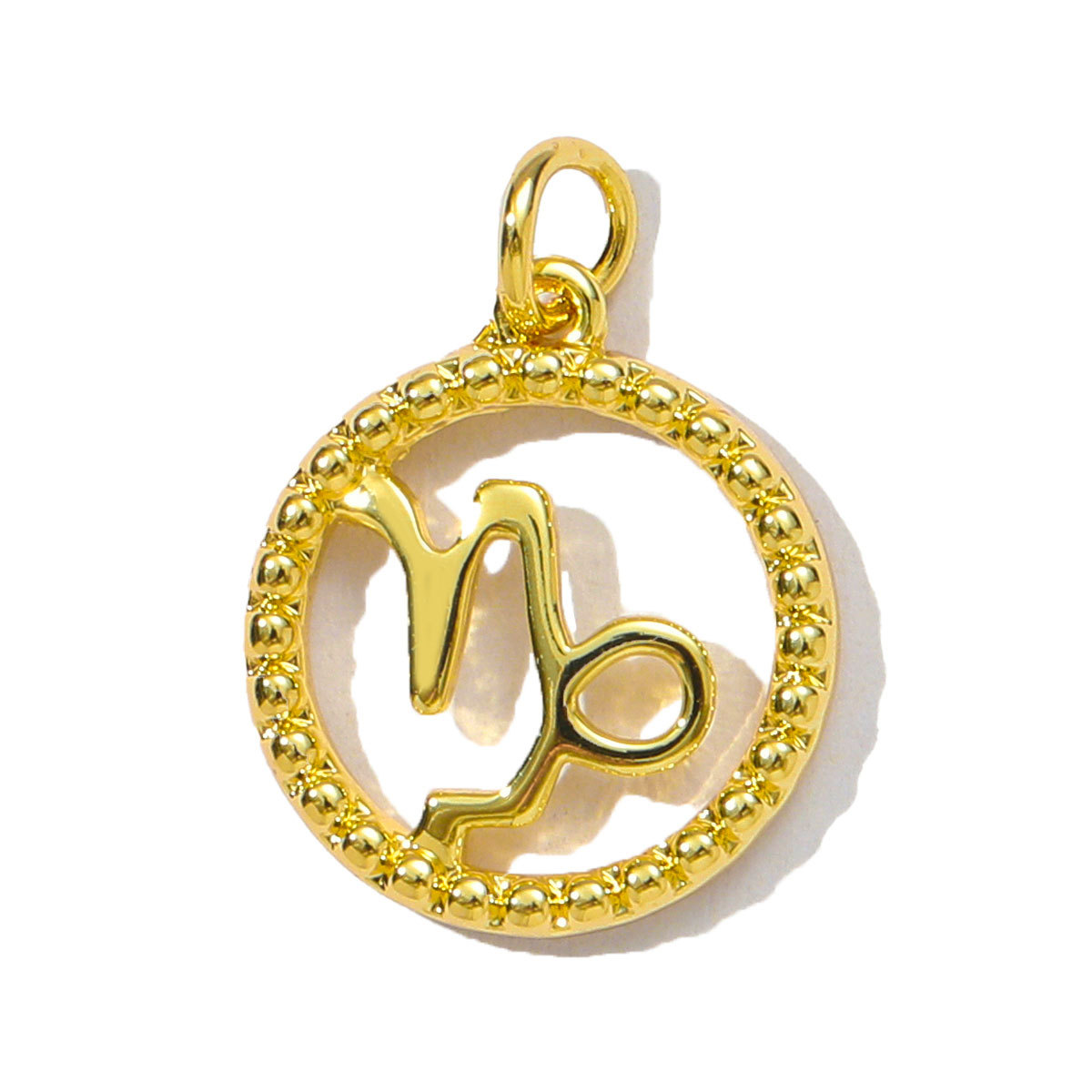 6pcs/pack French Retro Copper 15mm Zodiac Diy Charms Women Star Sign Gemini Necklace Pendant  Aquarius Jewelry Wholesale
