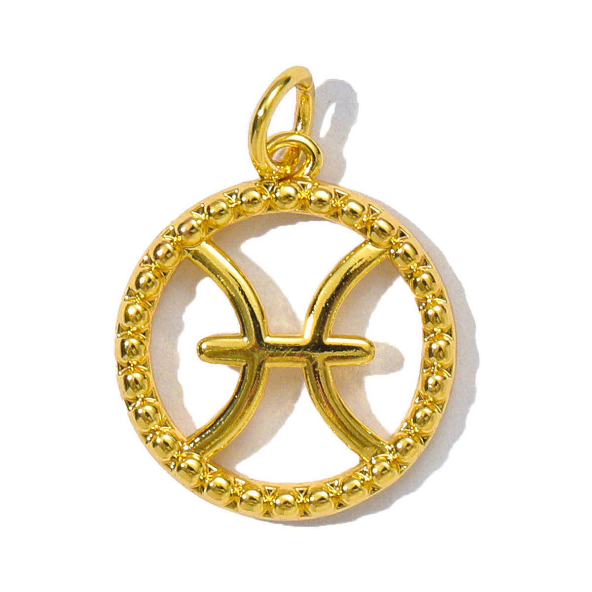 6pcs/pack French Retro Copper 15mm Zodiac Diy Charms Women Star Sign Gemini Necklace Pendant  Aquarius Jewelry Wholesale