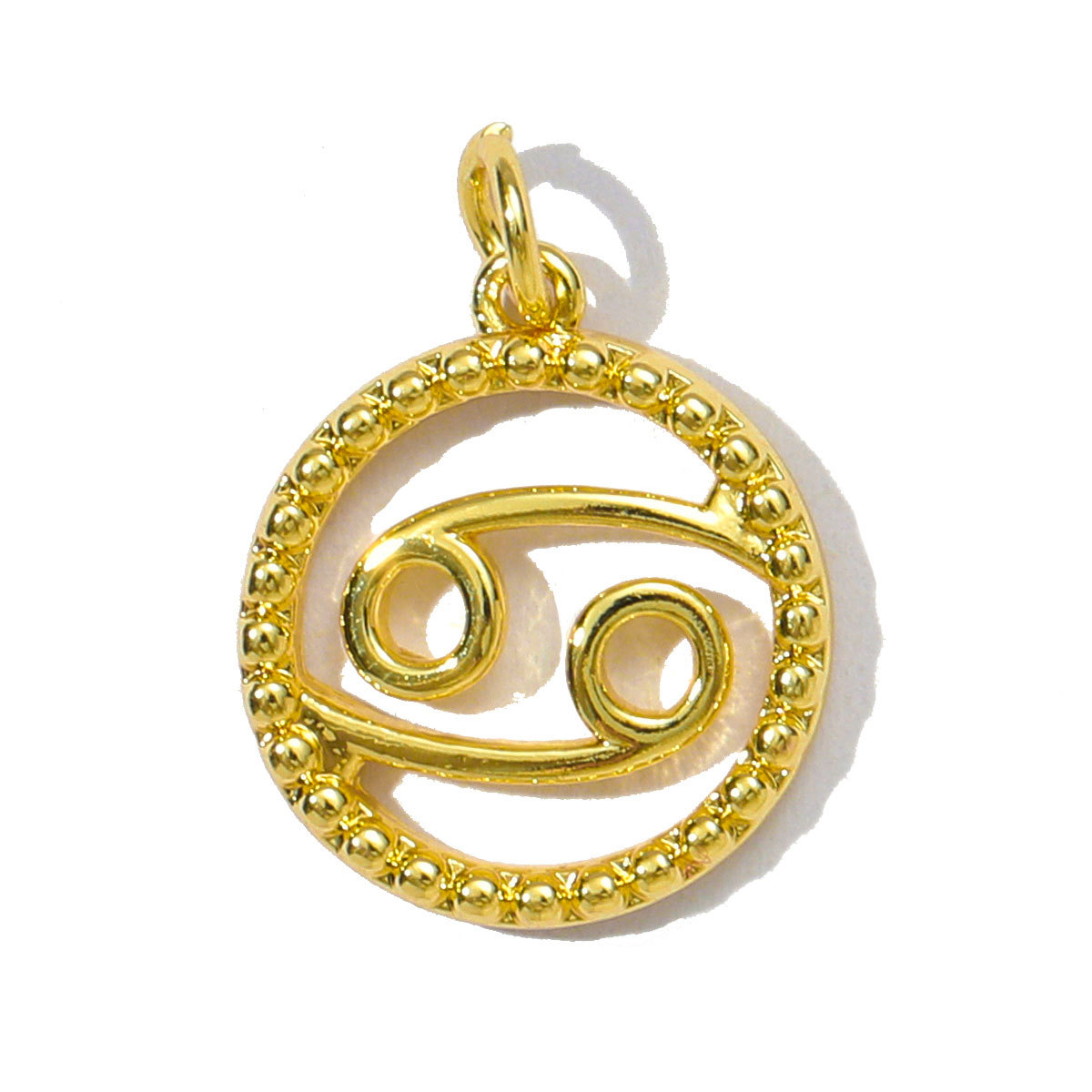 6pcs/pack French Retro Copper 15mm Zodiac Diy Charms Women Star Sign Gemini Necklace Pendant  Aquarius Jewelry Wholesale