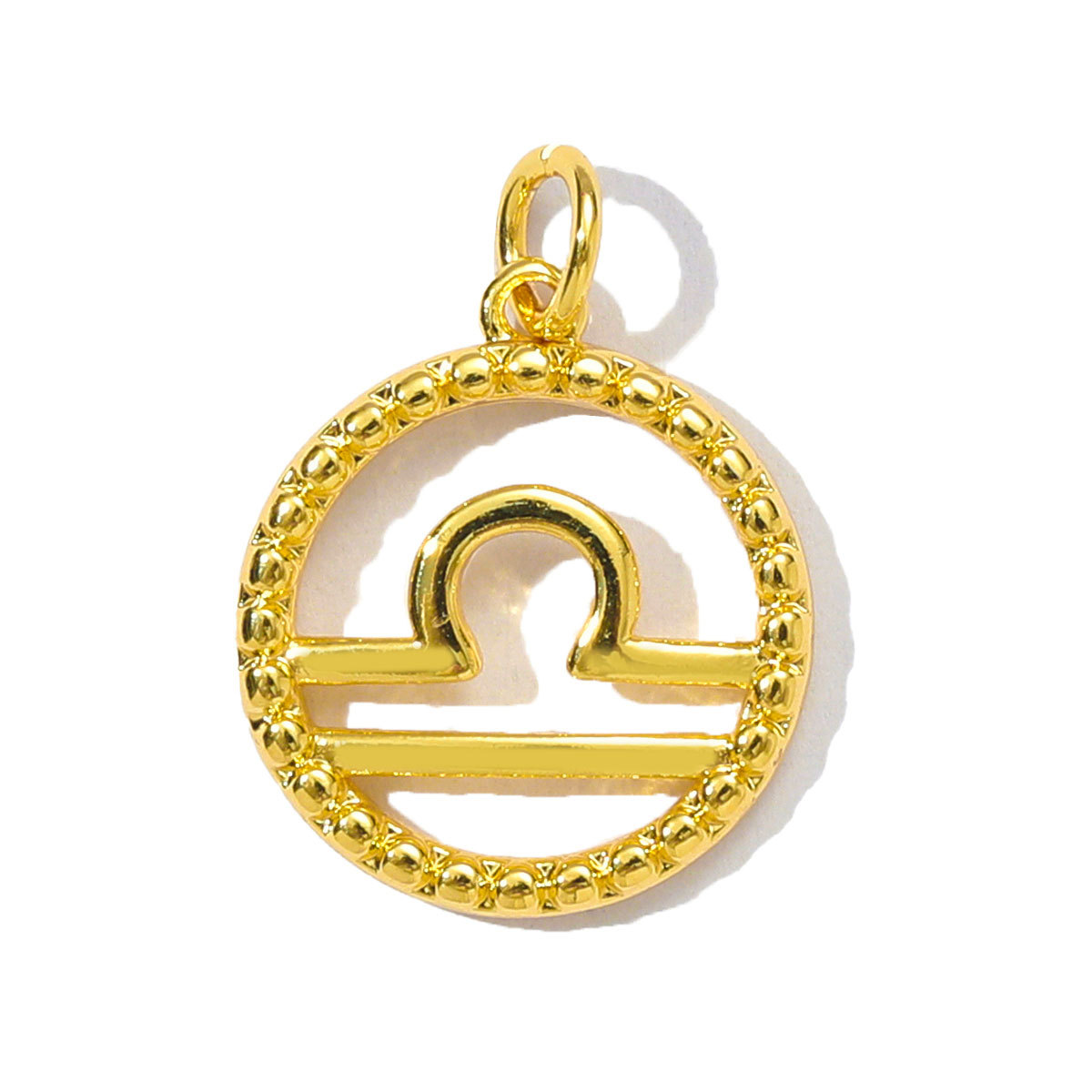 6pcs/pack French Retro Copper 15mm Zodiac Diy Charms Women Star Sign Gemini Necklace Pendant  Aquarius Jewelry Wholesale