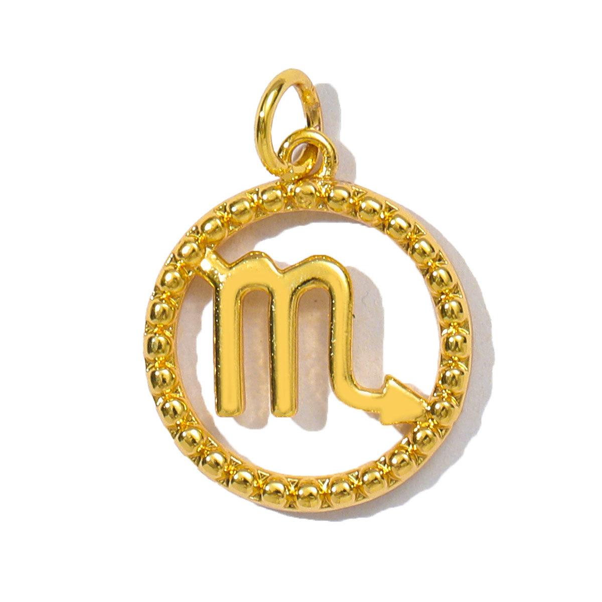 6pcs/pack French Retro Copper 15mm Zodiac Diy Charms Women Star Sign Gemini Necklace Pendant  Aquarius Jewelry Wholesale