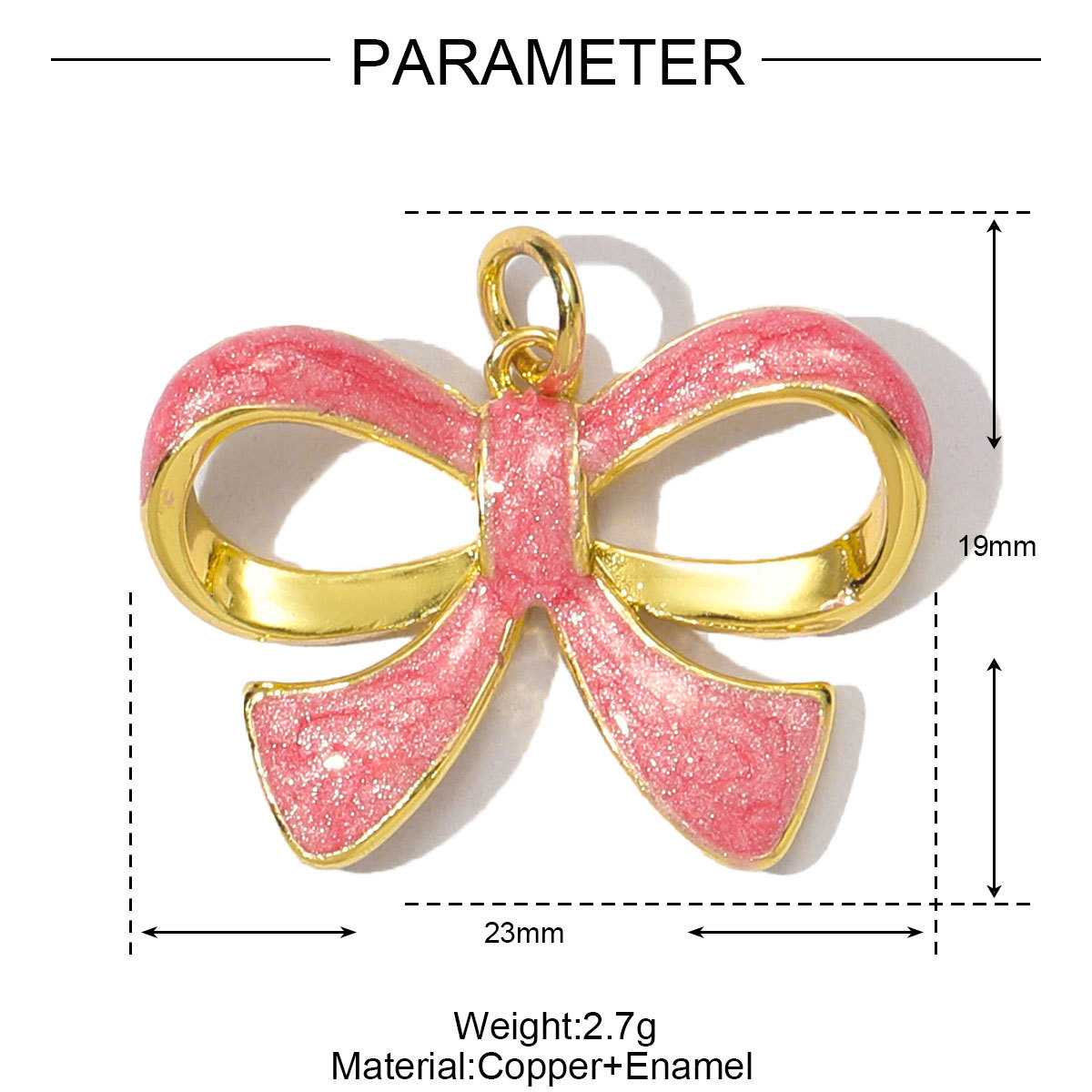 6pcs/pack Copper Cubic Zircon Daisy Sunflower Diy Charms Women Bow Knot Bag Necklace Pendant Eiffel Tower Jewelry Wholesale
