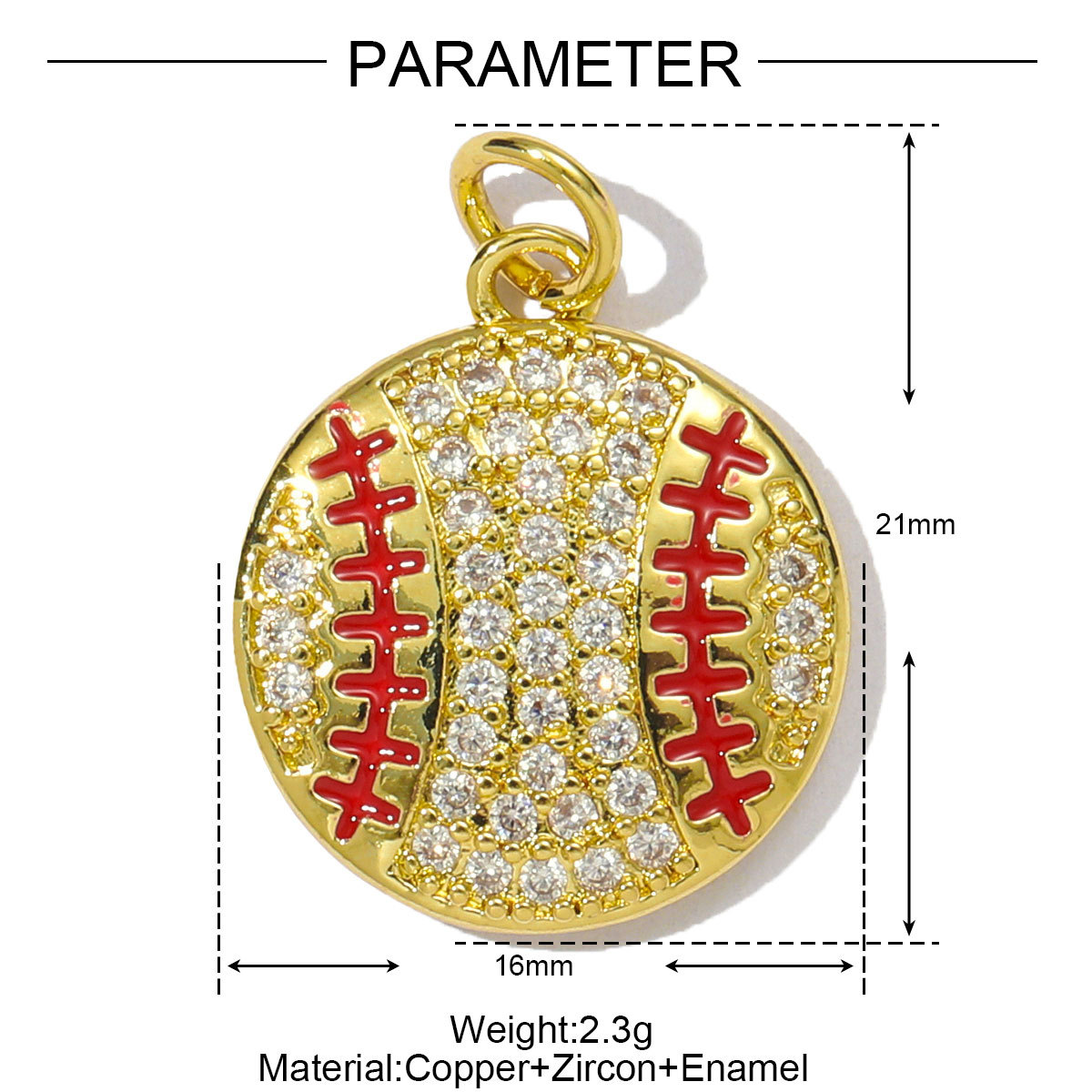 6pcs/pack Copper Cubic Zircon Little Boy Girl Astronaut Necklace Pendant Football Baseball Diy Charms Dog Elephant Jewelry Wholesale