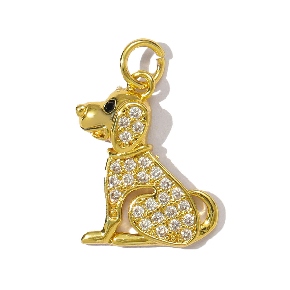 6pcs/pack Copper Cubic Zircon Little Boy Girl Astronaut Necklace Pendant Football Baseball Diy Charms Dog Elephant Jewelry Wholesale