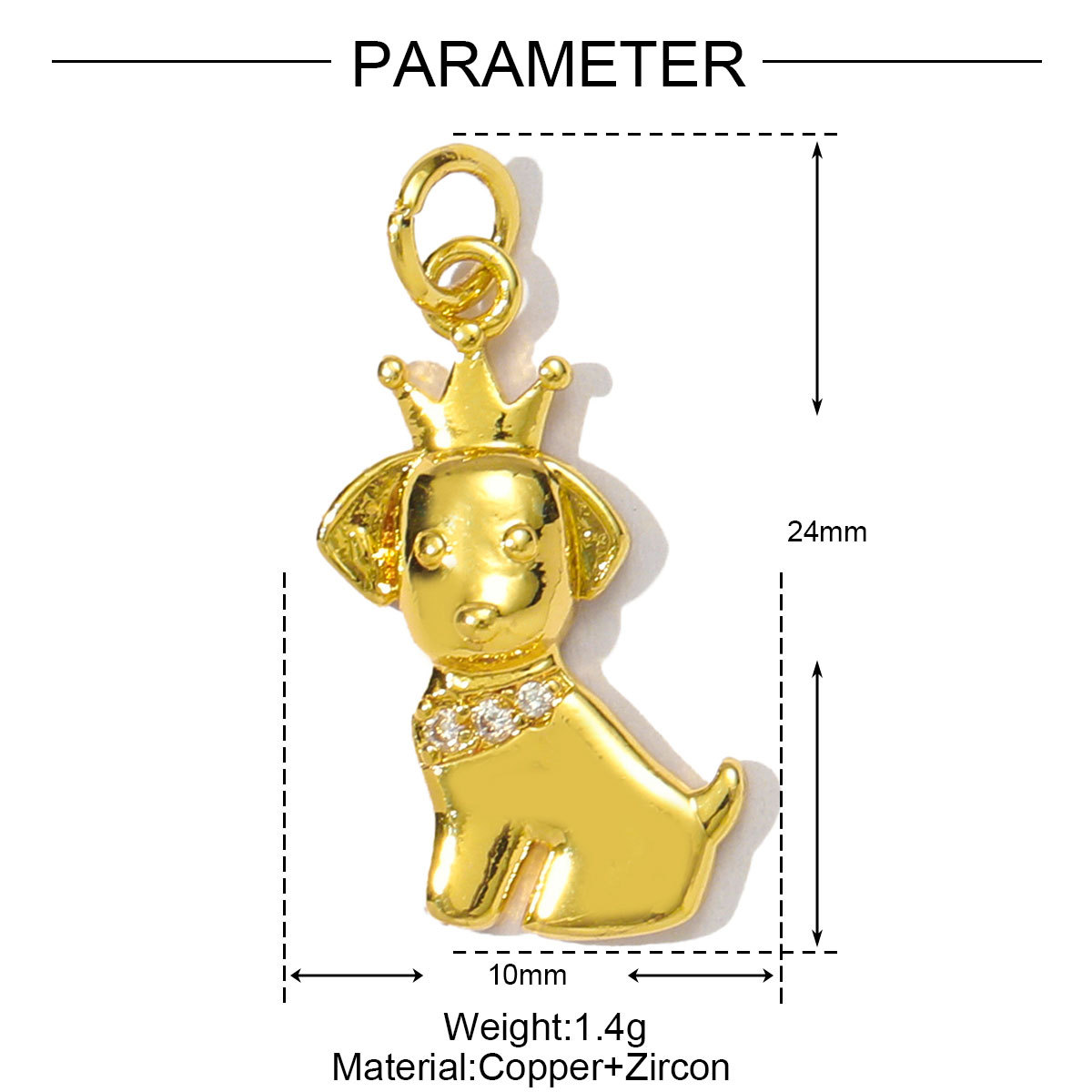 6pcs/pack Copper Cubic Zircon Little Boy Girl Astronaut Necklace Pendant Football Baseball Diy Charms Dog Elephant Jewelry Wholesale