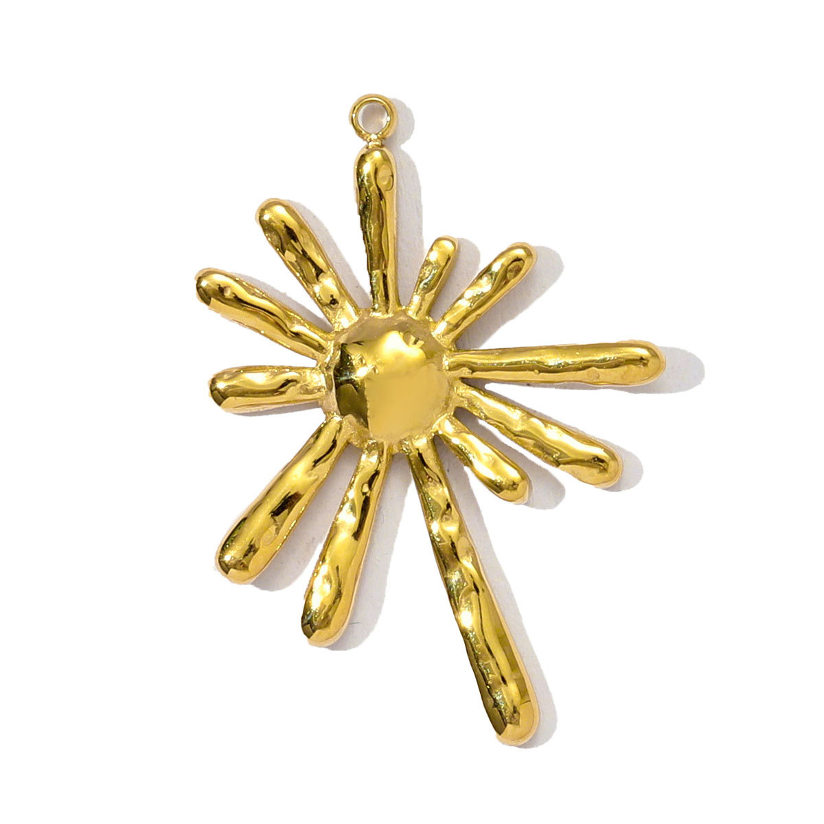6pcs/pack Wholesale Stainless Steel Arc de Triomphe Rainbow Necklace Pendants Heart Flower DIY Charms Women Wing Rule Jewelry