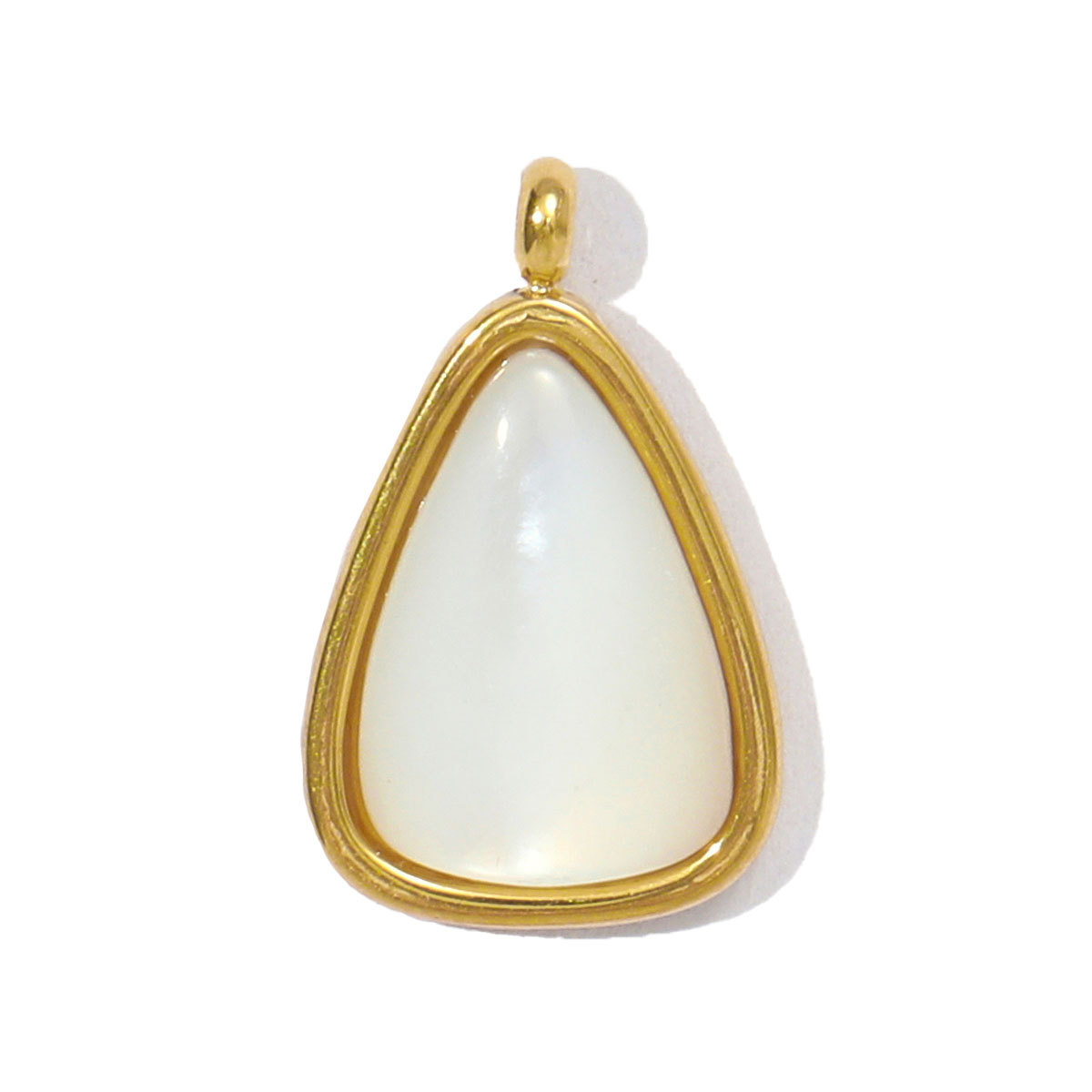 6pcs/pack French Stainless Steel Natural Stone Waterdrop DIY Charms Women African Jade Bean Necklace Pendants Love Heart Jewelry