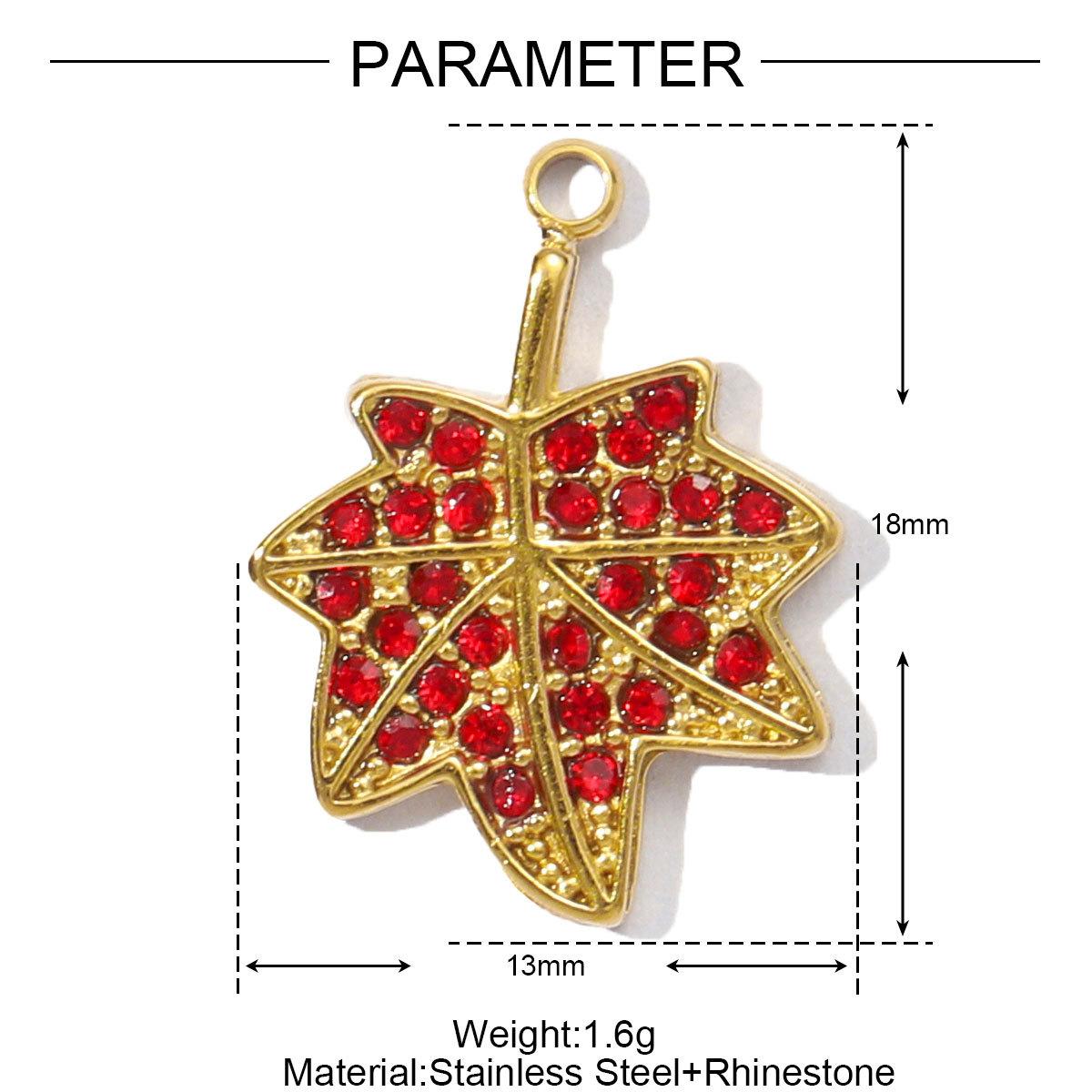 6pcs/pack Stainless Steel Enamel Elephant Dragonfly DIY Charms Women Crystal Flower Leaf Necklace Pendants Heart Jewelry Wholesale