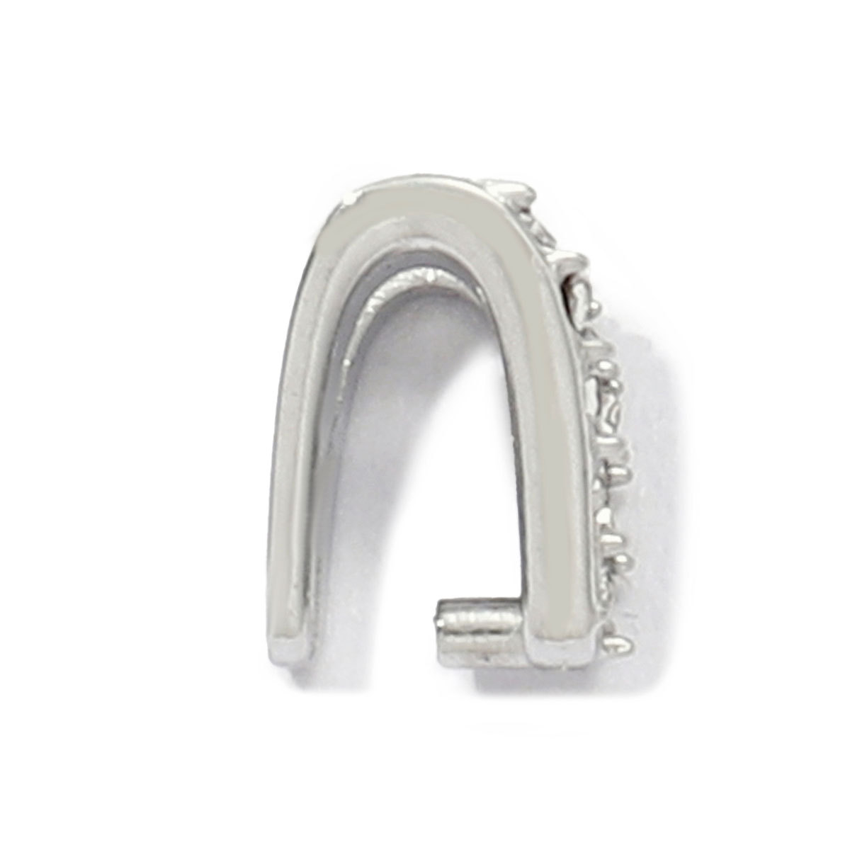 6pcs/Lot French Stainless Steel V Shaped Pinch Bail Clasps Melon Seeds Clips For DIY Necklace Pendant Women Jewelry