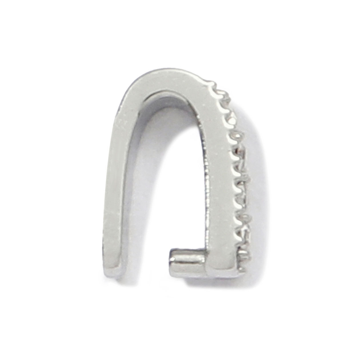 6pcs/Lot French Stainless Steel V Shaped Pinch Bail Clasps Melon Seeds Clips For DIY Necklace Pendant Women Jewelry