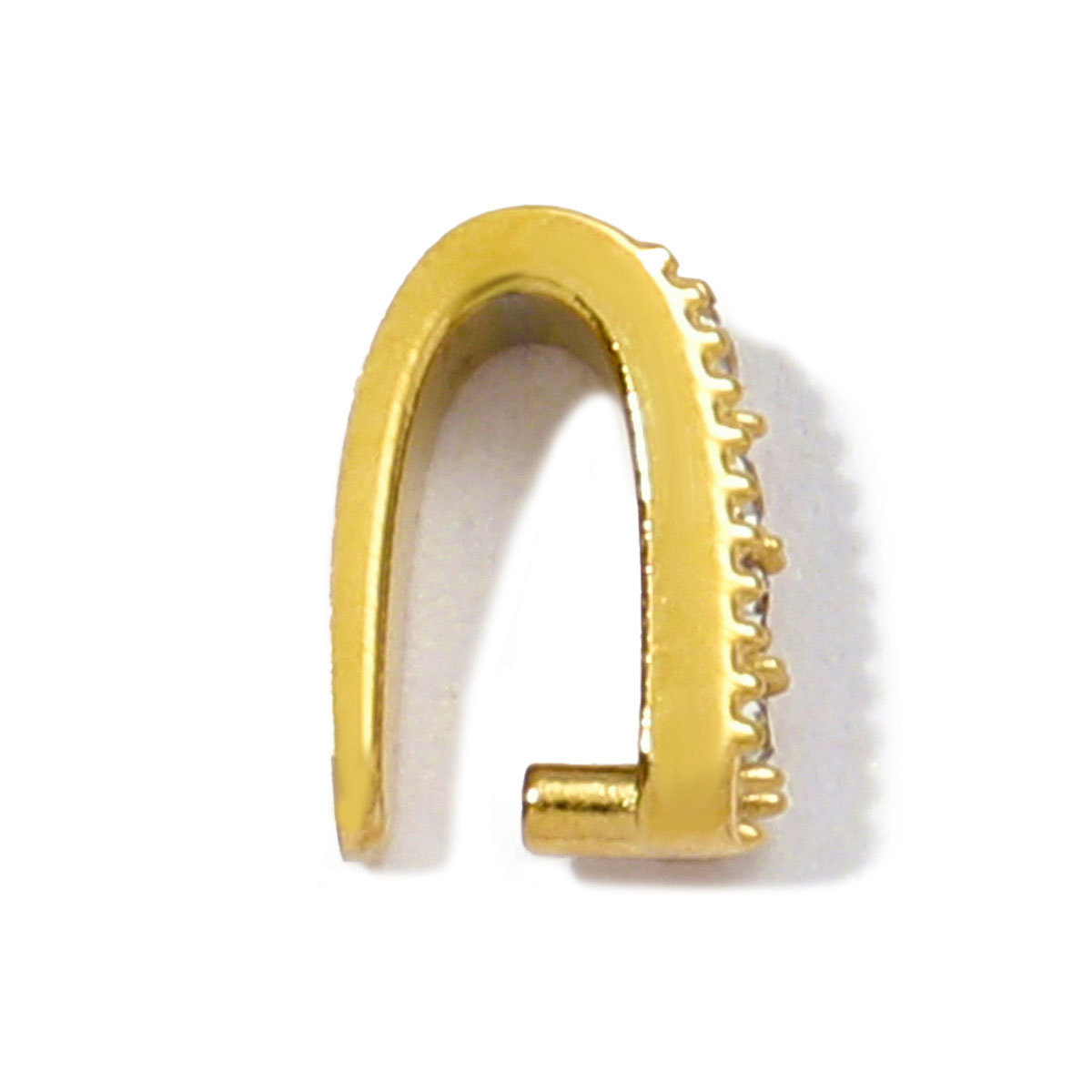 6pcs/Lot French Stainless Steel V Shaped Pinch Bail Clasps Melon Seeds Clips For DIY Necklace Pendant Women Jewelry