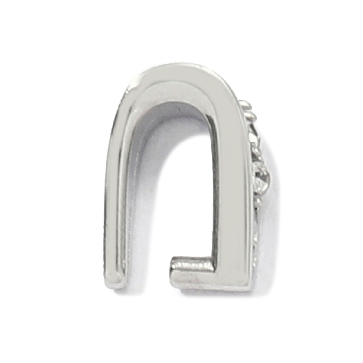 6pcs/Lot French Stainless Steel V Shaped Pinch Bail Clasps Melon Seeds Clips For DIY Necklace Pendant Women Jewelry