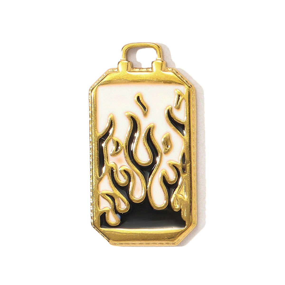 6pcs/pack Wholesale Stainless Steel Enamel Tarot Card Necklace Pendants Star Crescent Moon DIY Charms Women Hand Eye Jewelry