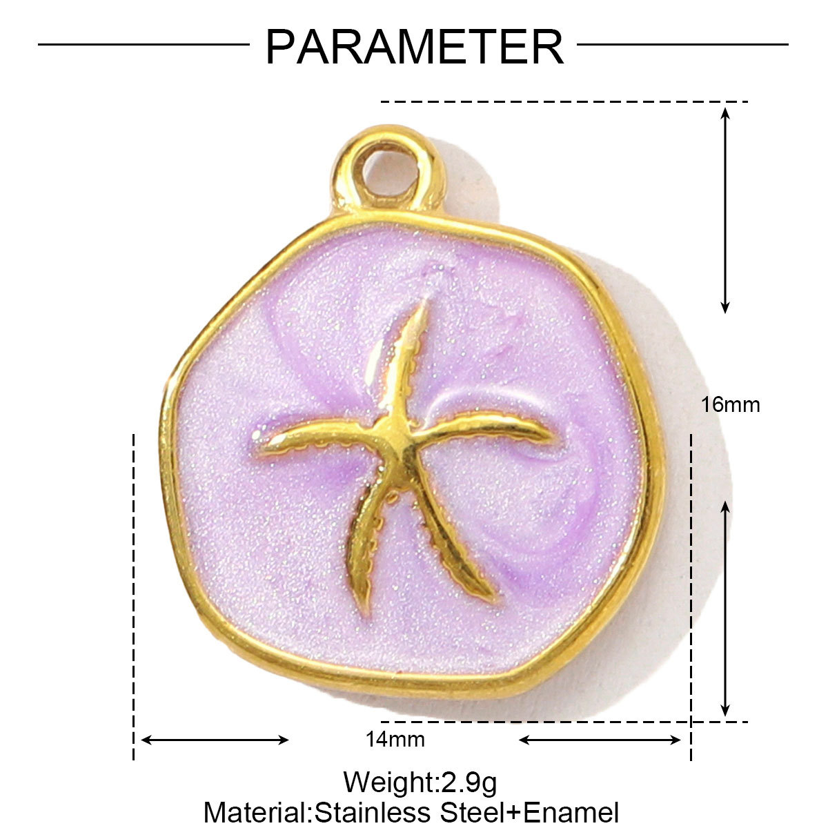 6pcs/pack Enamel Fish Seahorse Stainless Steel DIY Charms Starfish Coral Necklace Pendants Women Antler Snake Jewelry Wholesale