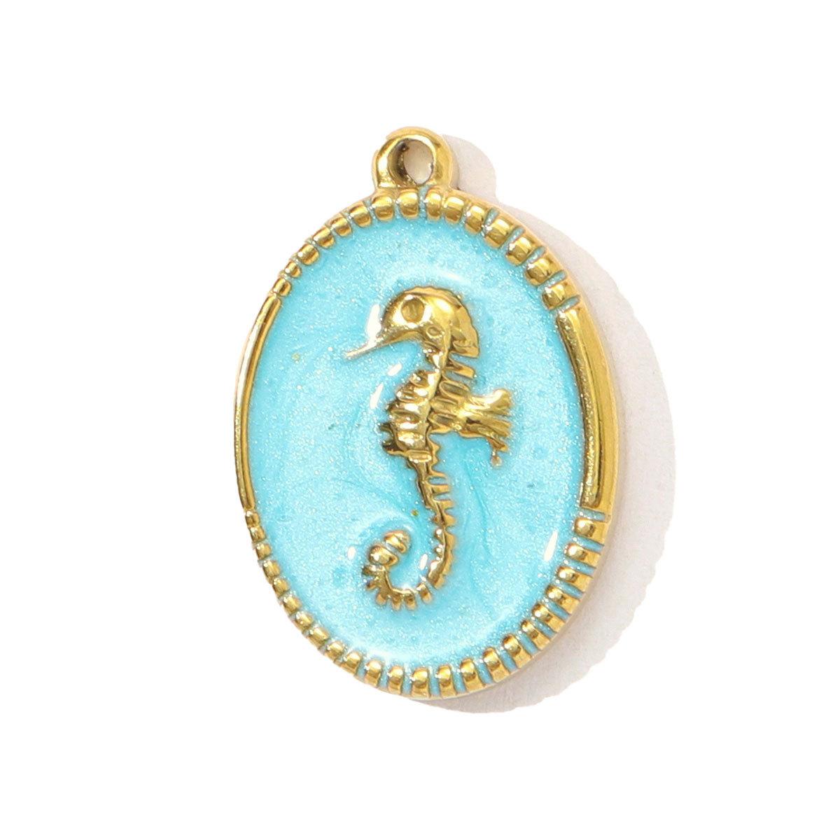 6pcs/pack Enamel Fish Seahorse Stainless Steel DIY Charms Starfish Coral Necklace Pendants Women Antler Snake Jewelry Wholesale