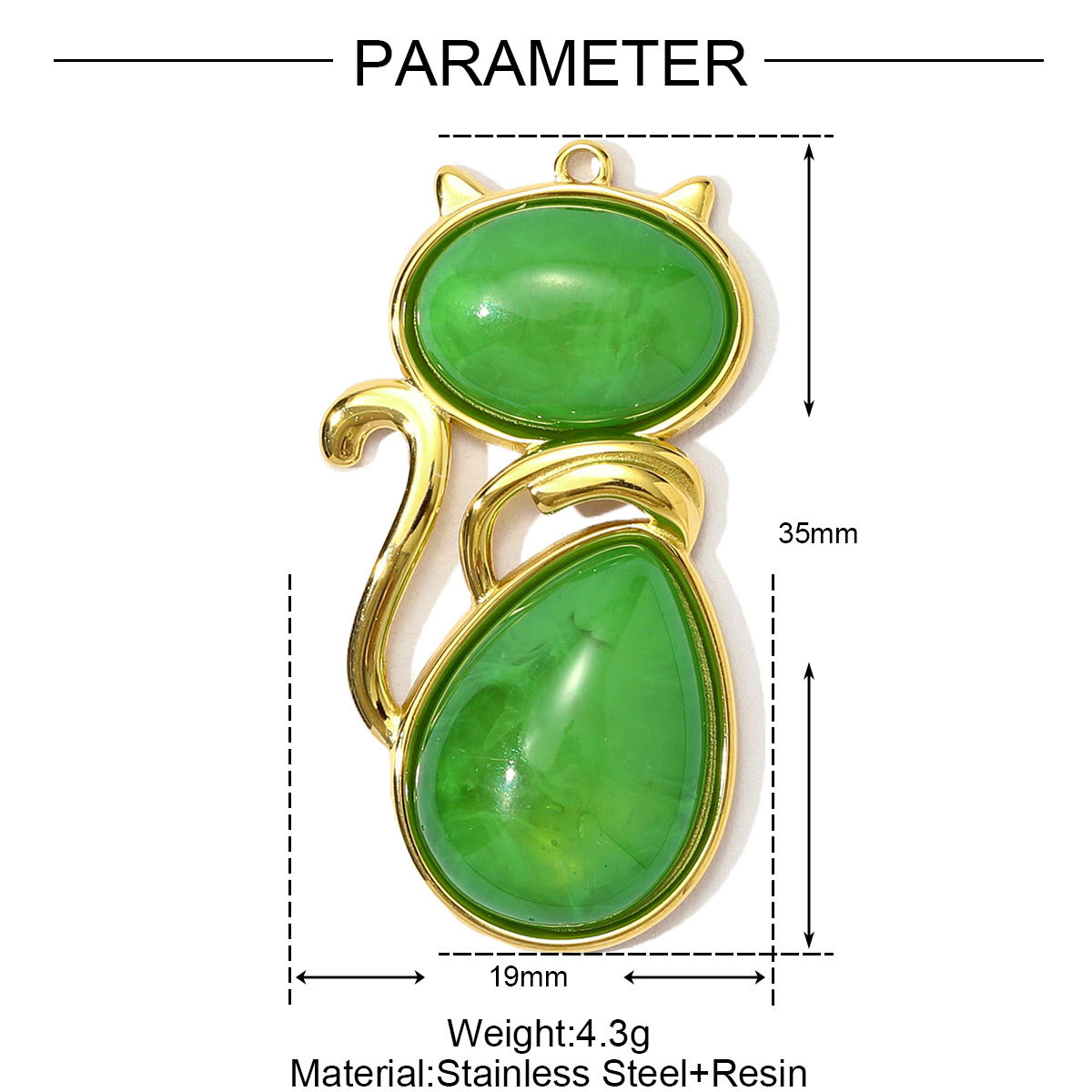 6pcs/pack Stainless Steel Cute Cat Resin Flower DIY Charms Heart Octopus Necklace Pendants Women Boots Garland Earrings Jewelry