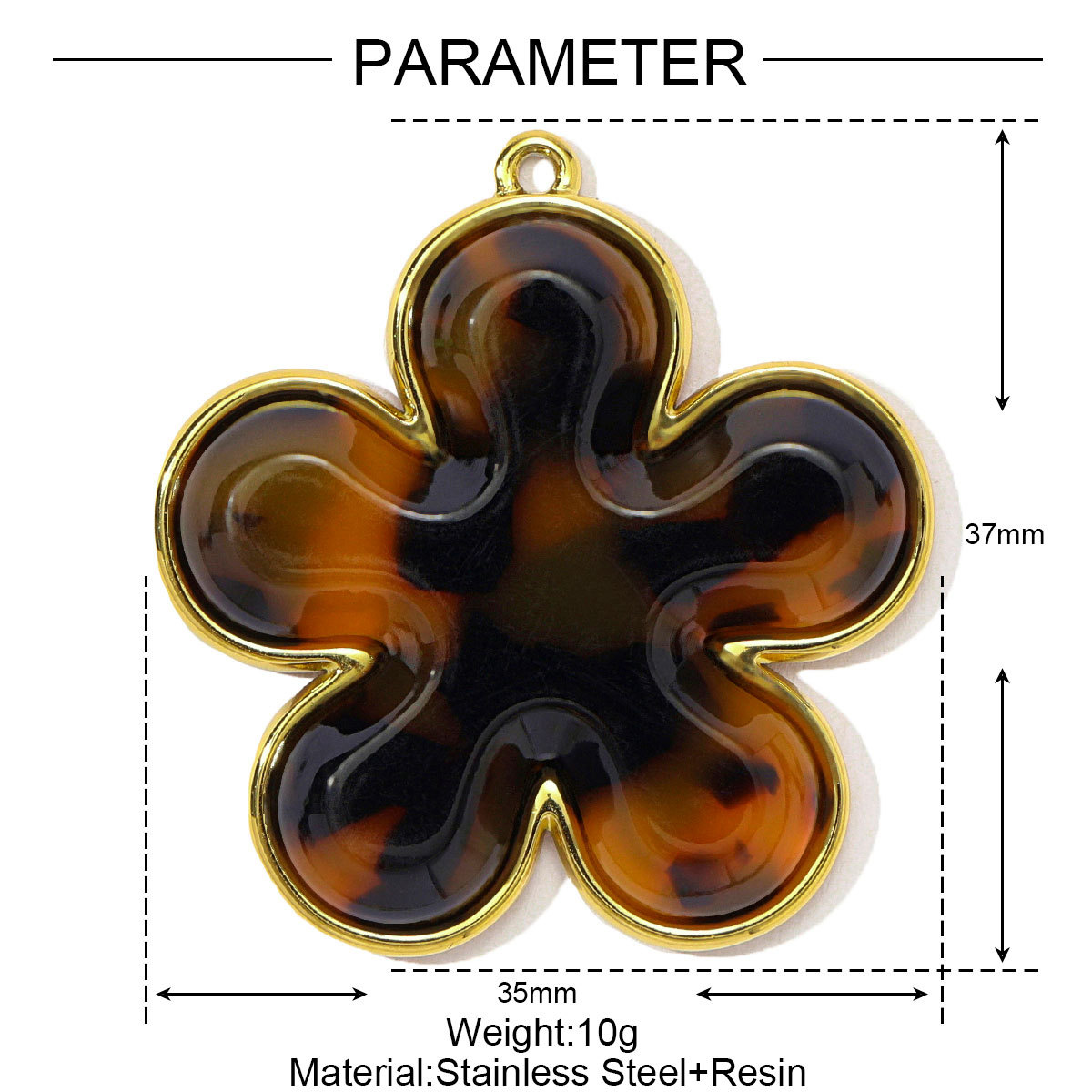 6pcs/pack Stainless Steel Cute Cat Resin Flower DIY Charms Heart Octopus Necklace Pendants Women Boots Garland Earrings Jewelry