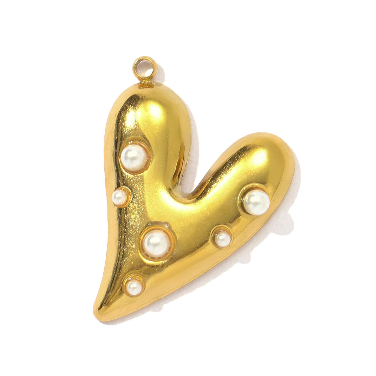 6pcs/pack French Stainless Steel Pearl Cross Flower DIY Earring Charms Boot Conch Necklace Pendants Women Bow Knot Heart Jewelry