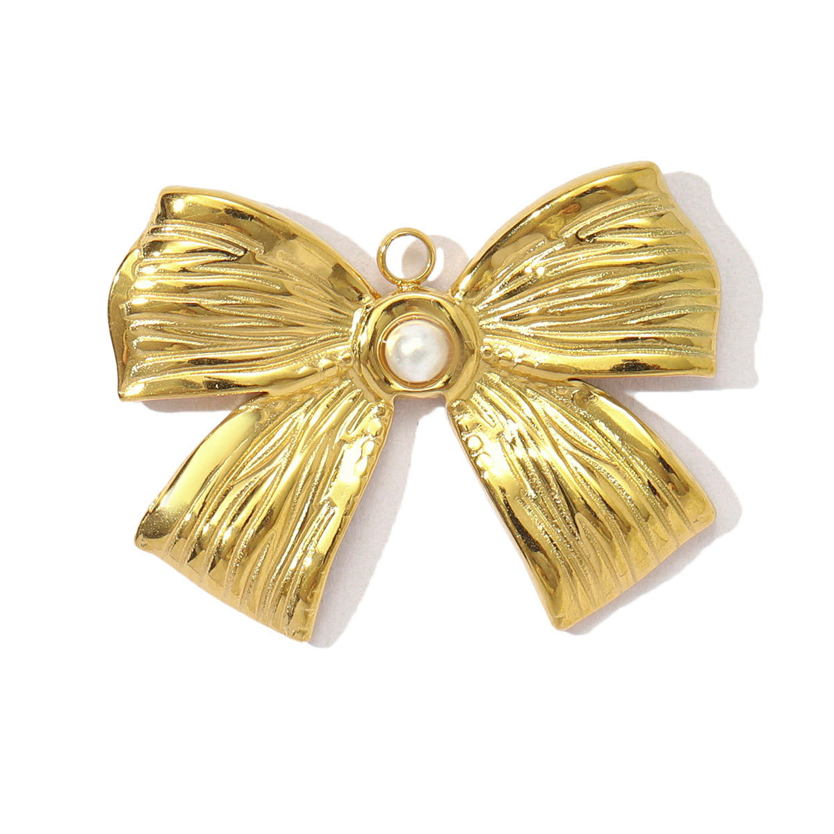 6pcs/pack French Stainless Steel Pearl Cross Flower DIY Earring Charms Boot Conch Necklace Pendants Women Bow Knot Heart Jewelry