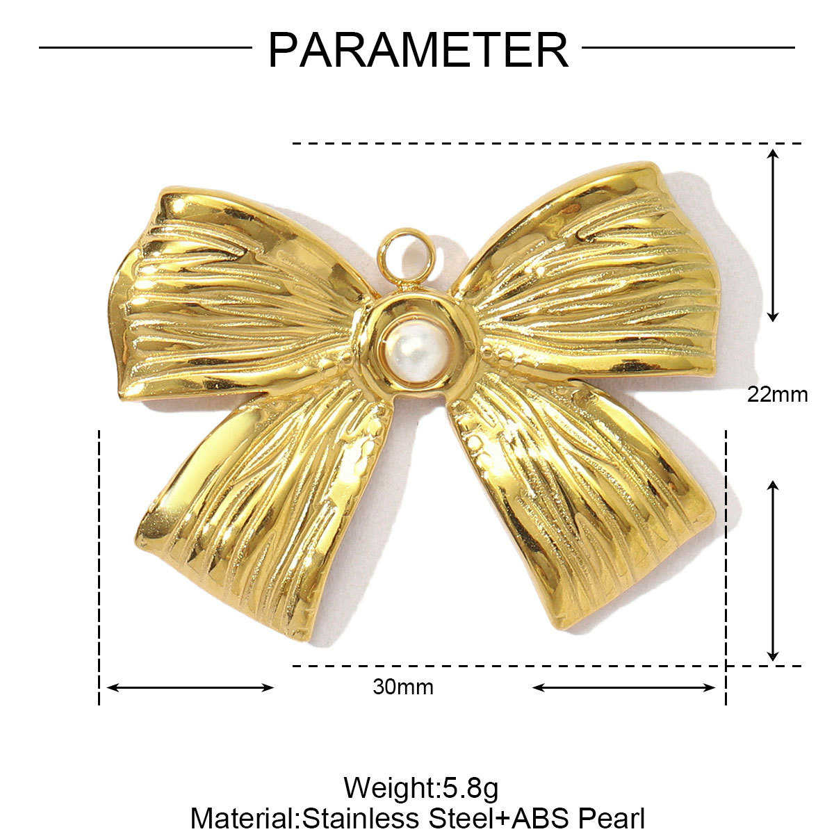 6pcs/pack French Stainless Steel Pearl Cross Flower DIY Earring Charms Boot Conch Necklace Pendants Women Bow Knot Heart Jewelry