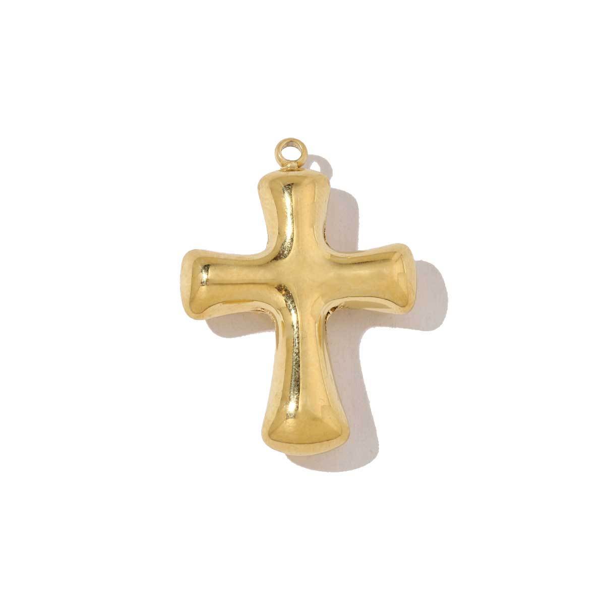 6pcs/pack French Style Stainless Steel Star Tail Love Charms Heart Cross Round Necklace DIY Small Pendant Accessory