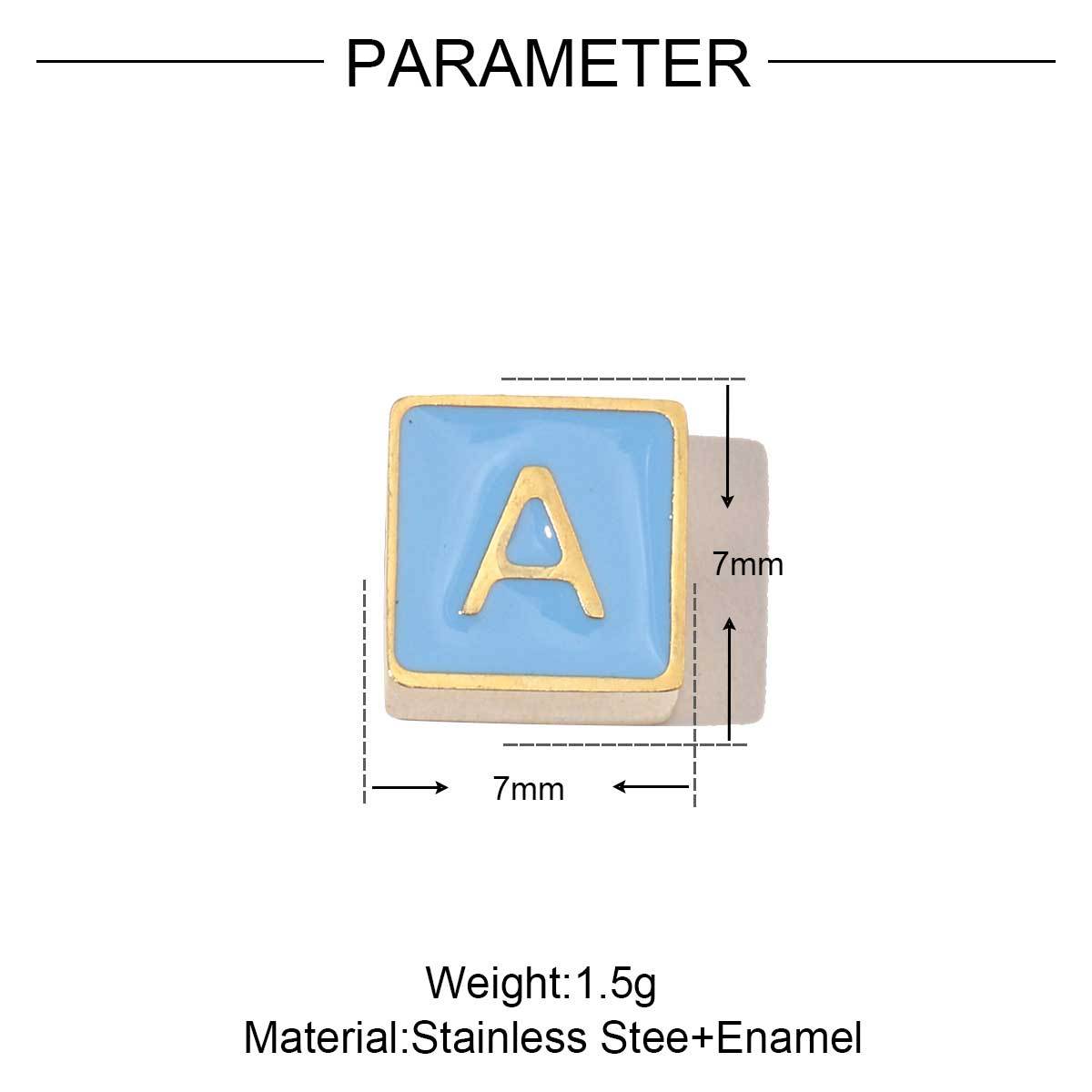 6sets/pack Diy Letter Charms Never Fade Mixed Color A-Z Initial Name Charms For Necklace Bracelet Making Finding Wholesale