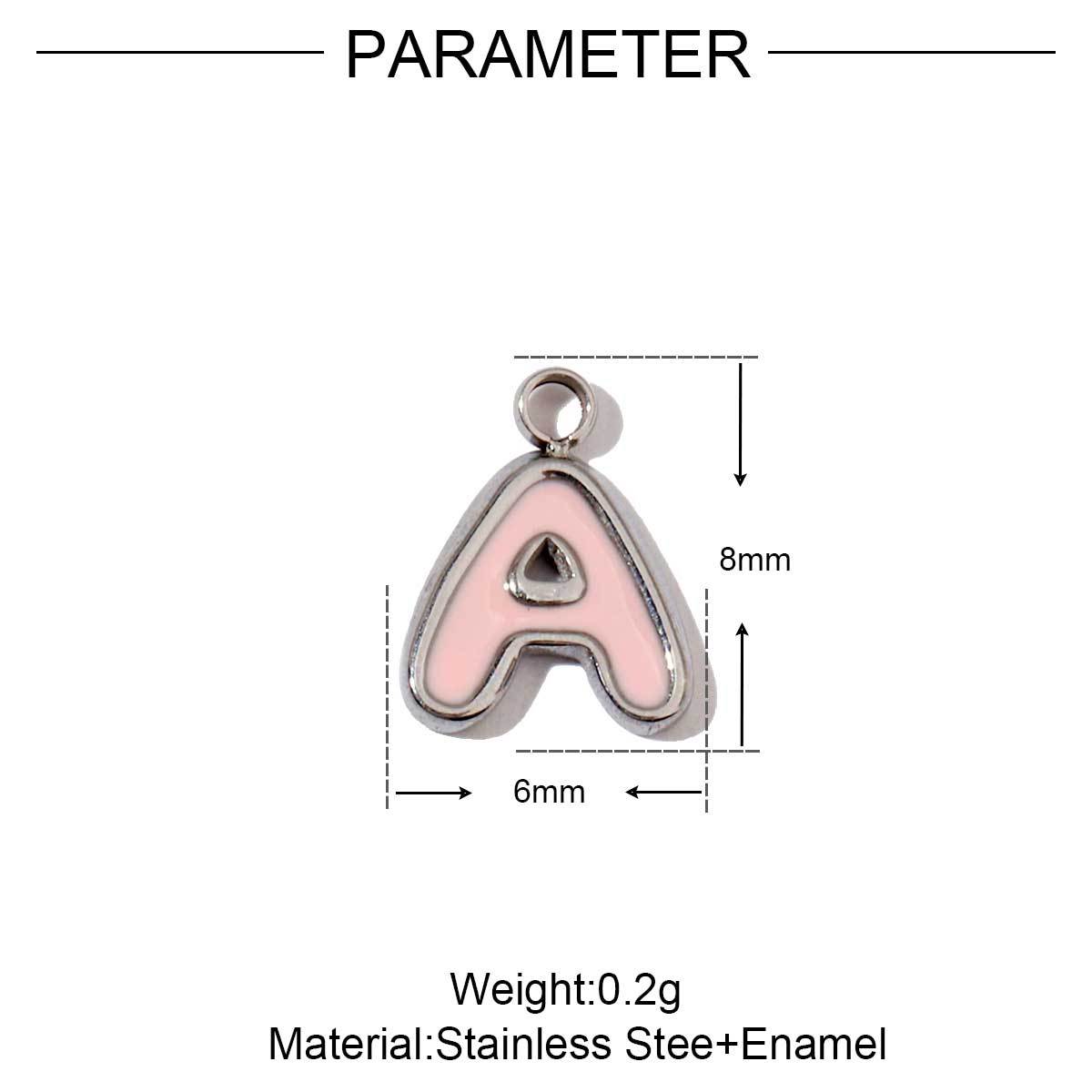 6sets/pack Diy Letter Charms Never Fade Mixed Color A-Z Initial Name Charms For Necklace Bracelet Making Finding Wholesale