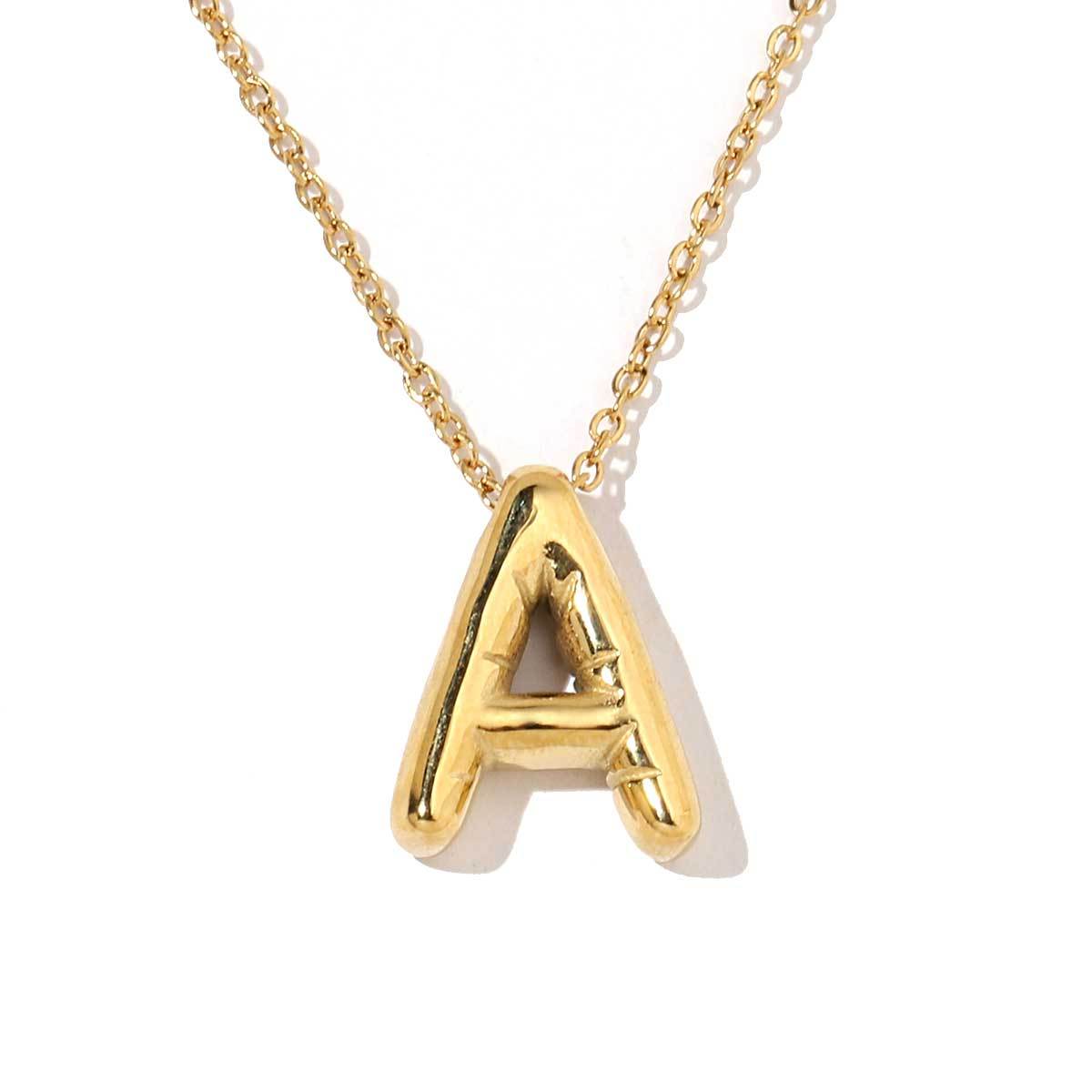6pcs/pack A-Z Name Letter Stainless Steel DIY Charms Women Alphabet Necklace Pendant Wholesale Gold Color Earring Jewelry