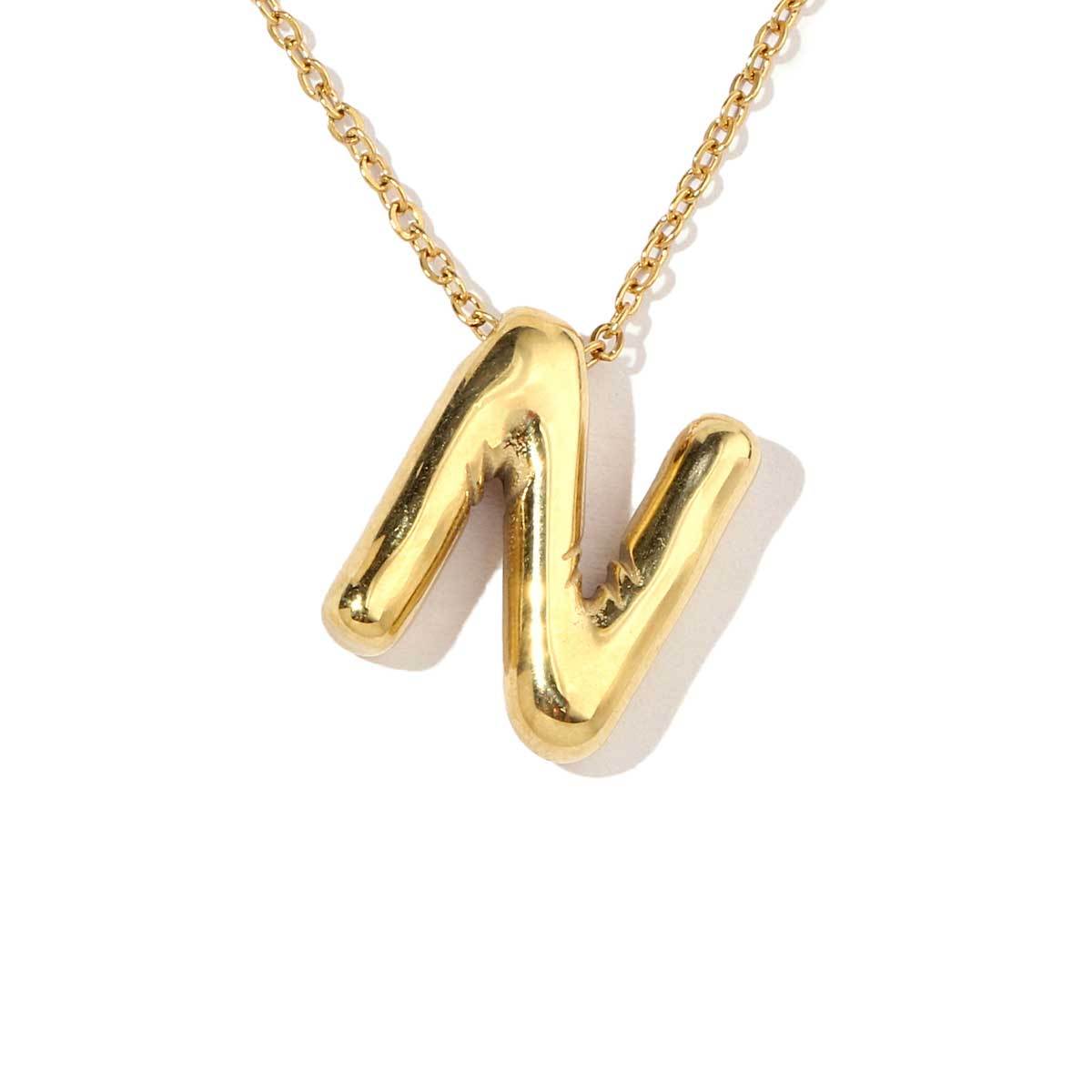 6pcs/pack A-Z Name Letter Stainless Steel DIY Charms Women Alphabet Necklace Pendant Wholesale Gold Color Earring Jewelry