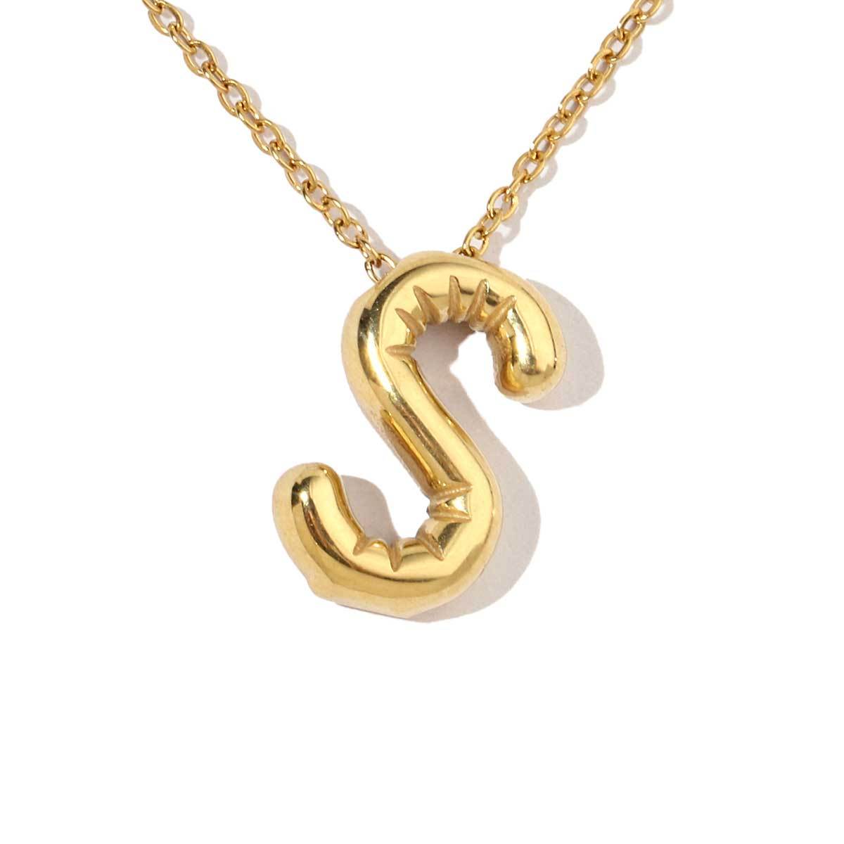 6pcs/pack A-Z Name Letter Stainless Steel DIY Charms Women Alphabet Necklace Pendant Wholesale Gold Color Earring Jewelry