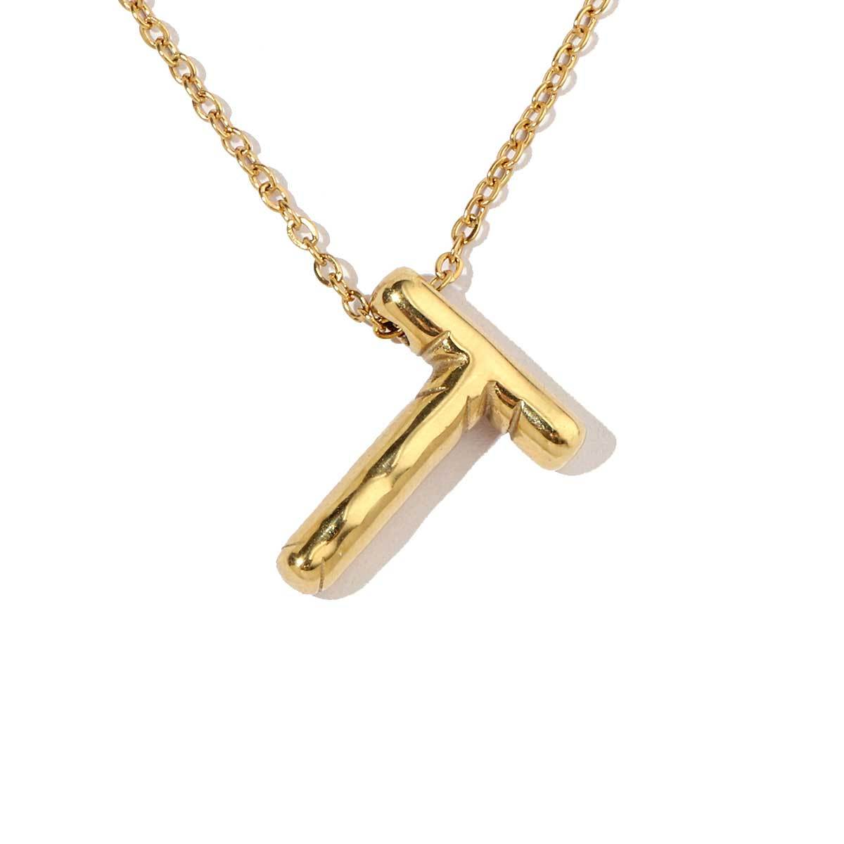 6pcs/pack A-Z Name Letter Stainless Steel DIY Charms Women Alphabet Necklace Pendant Wholesale Gold Color Earring Jewelry