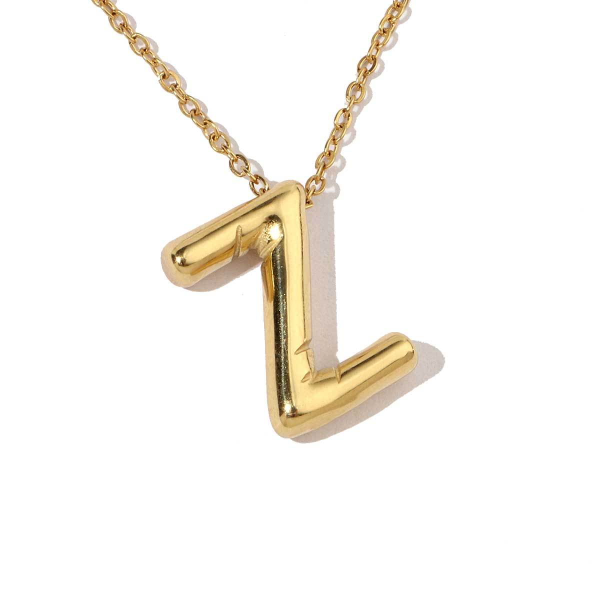 6pcs/pack A-Z Name Letter Stainless Steel DIY Charms Women Alphabet Necklace Pendant Wholesale Gold Color Earring Jewelry