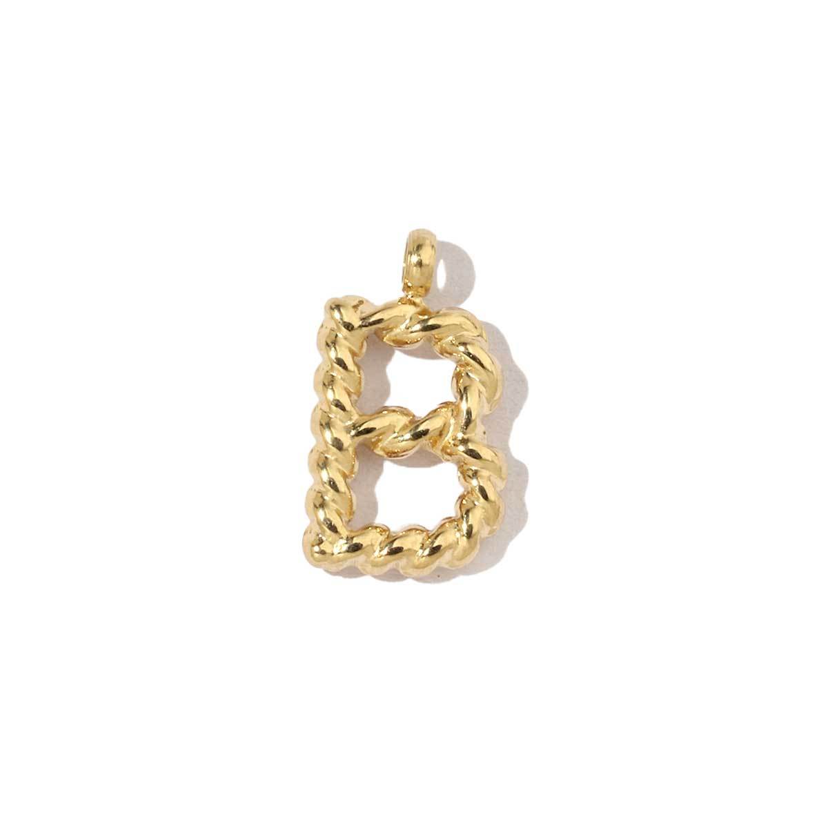 6pcs/pack Stainless Steel Real Gold Color Plated Thread A-Z Letters Initial Name Charms For DIY Necklace Making Accessory