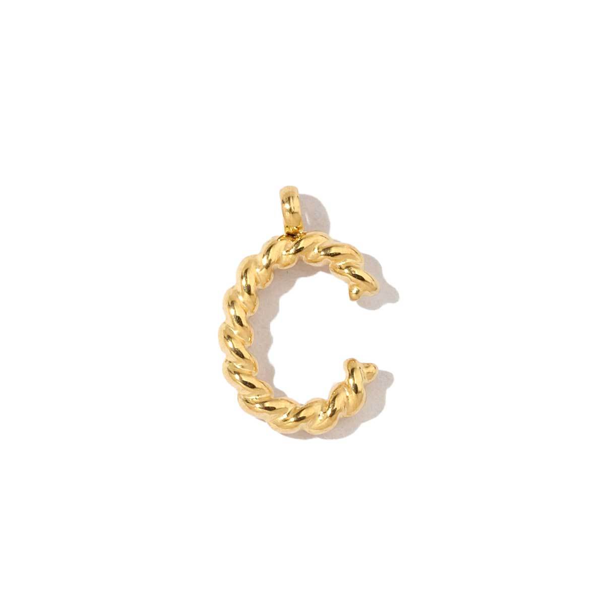 6pcs/pack Stainless Steel Real Gold Color Plated Thread A-Z Letters Initial Name Charms For DIY Necklace Making Accessory