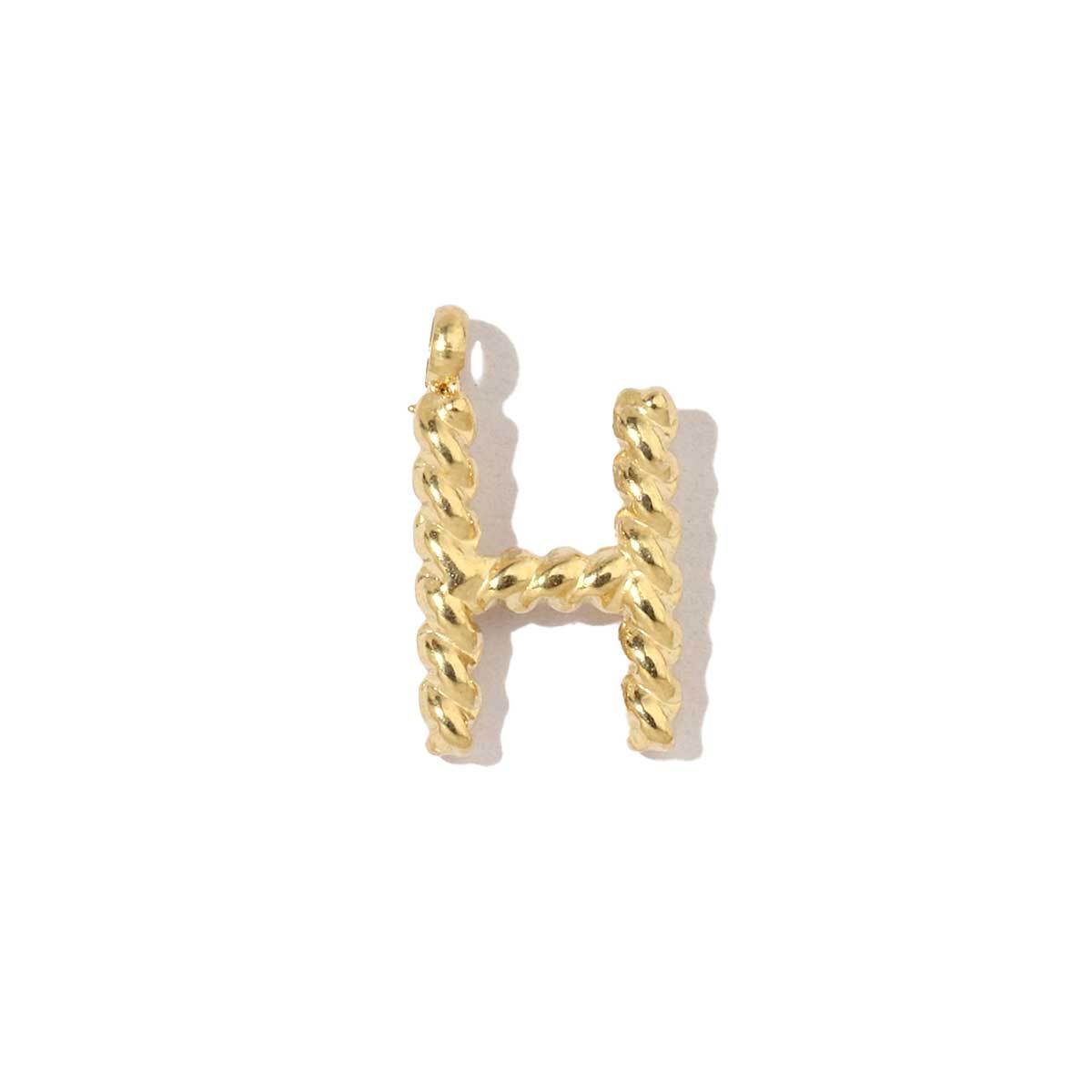 6pcs/pack Stainless Steel Real Gold Color Plated Thread A-Z Letters Initial Name Charms For DIY Necklace Making Accessory