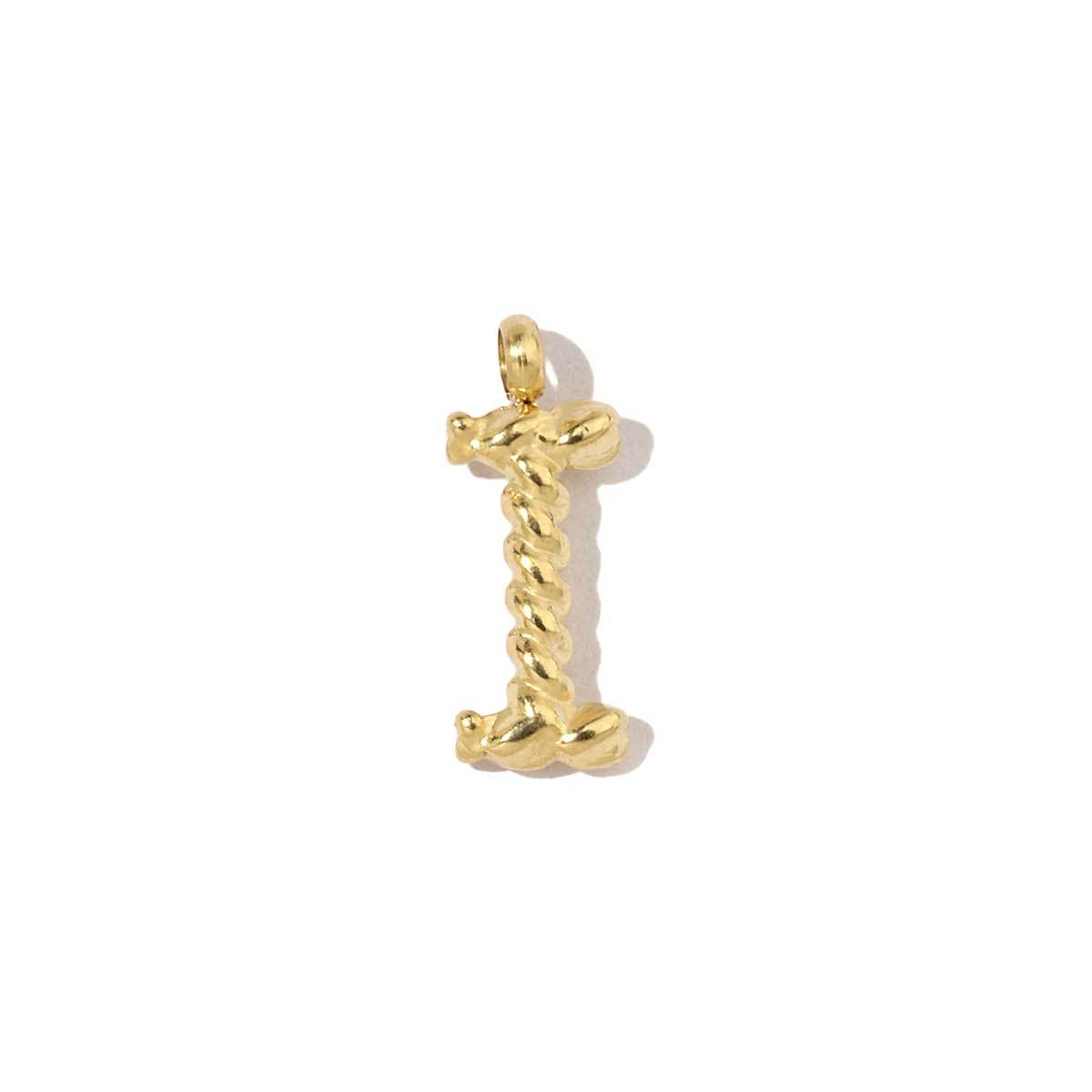 6pcs/pack Stainless Steel Real Gold Color Plated Thread A-Z Letters Initial Name Charms For DIY Necklace Making Accessory