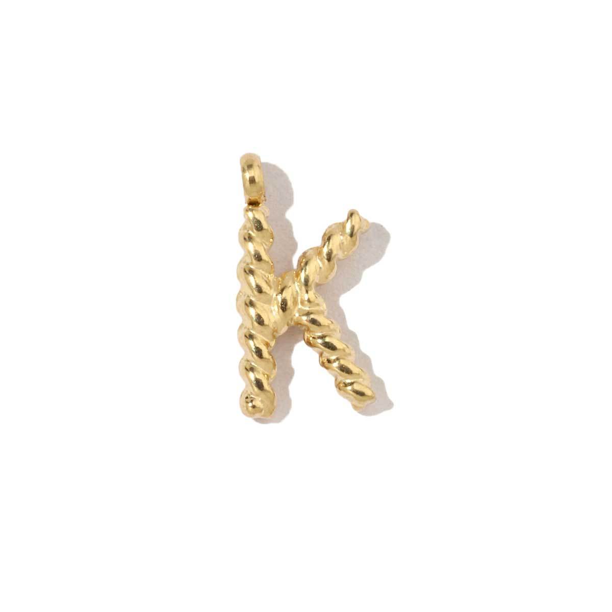 6pcs/pack Stainless Steel Real Gold Color Plated Thread A-Z Letters Initial Name Charms For DIY Necklace Making Accessory