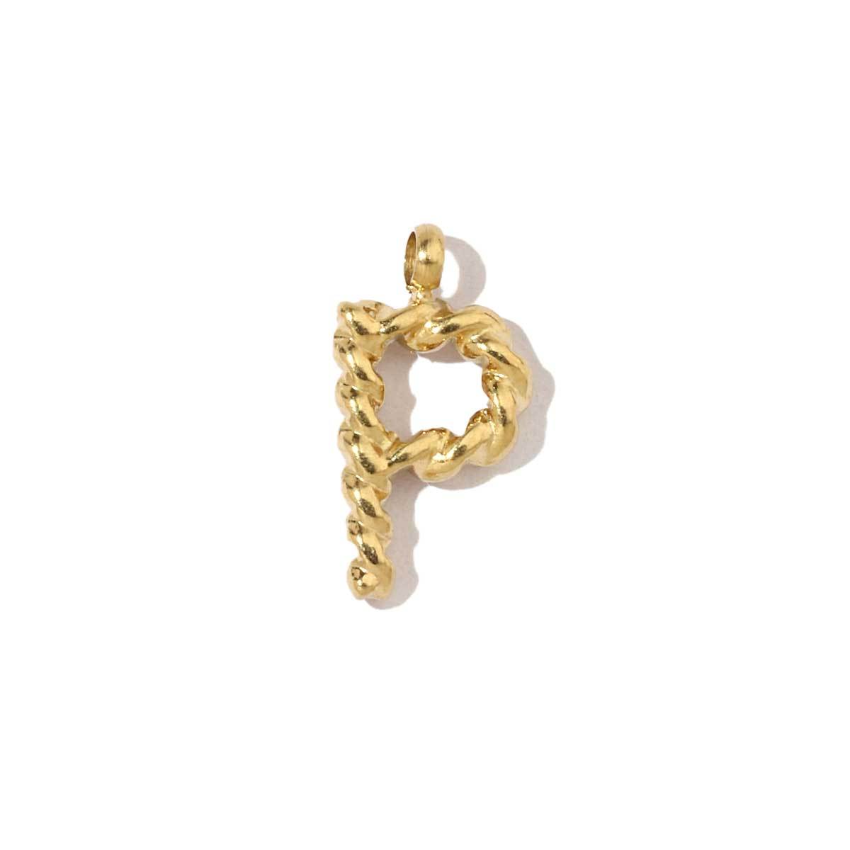 6pcs/pack Stainless Steel Gold Plated Plated Thread A-Z Letters Initial Name Charms For DIY Necklace Making Accessory