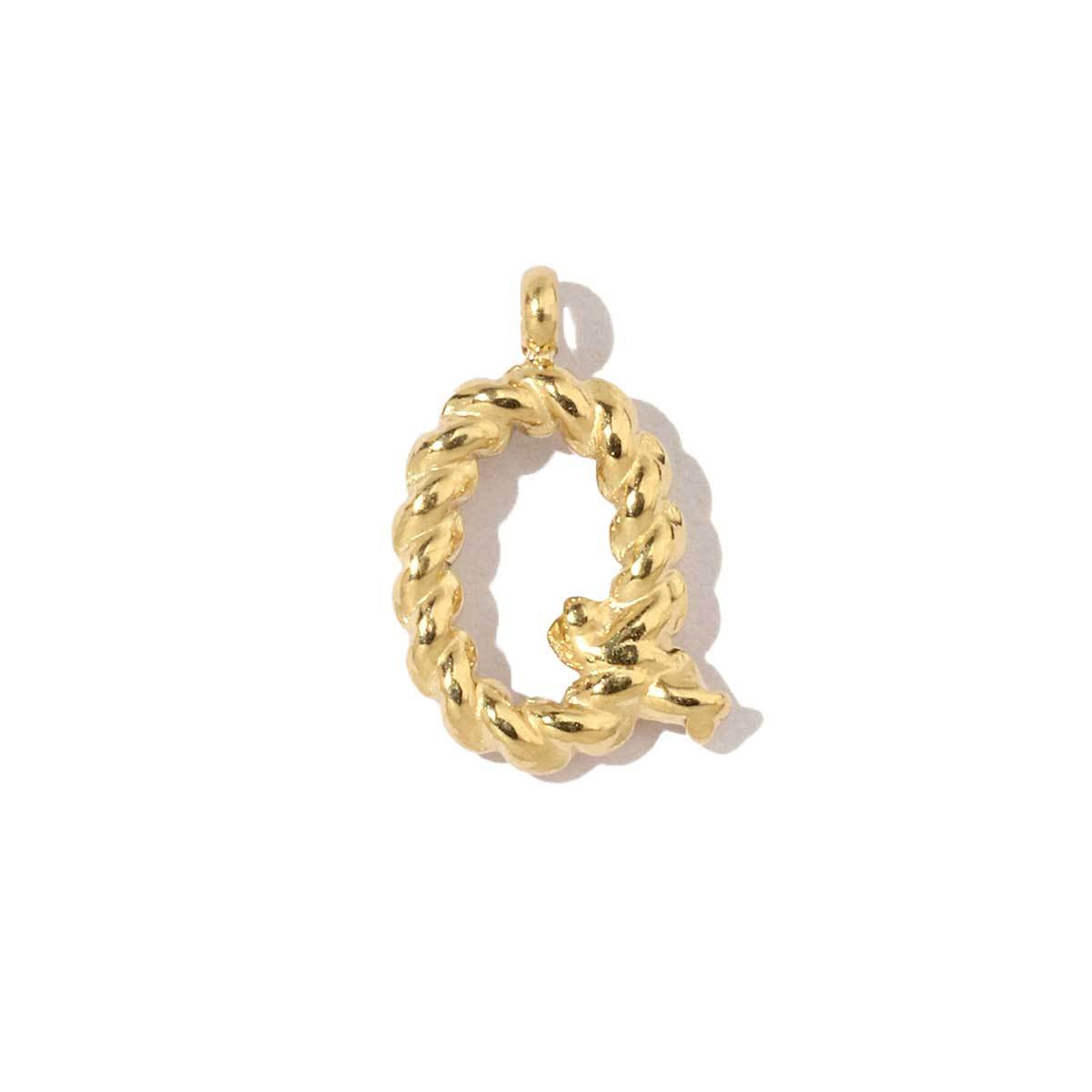 6pcs/pack Stainless Steel Gold Plated Plated Thread A-Z Letters Initial Name Charms For DIY Necklace Making Accessory