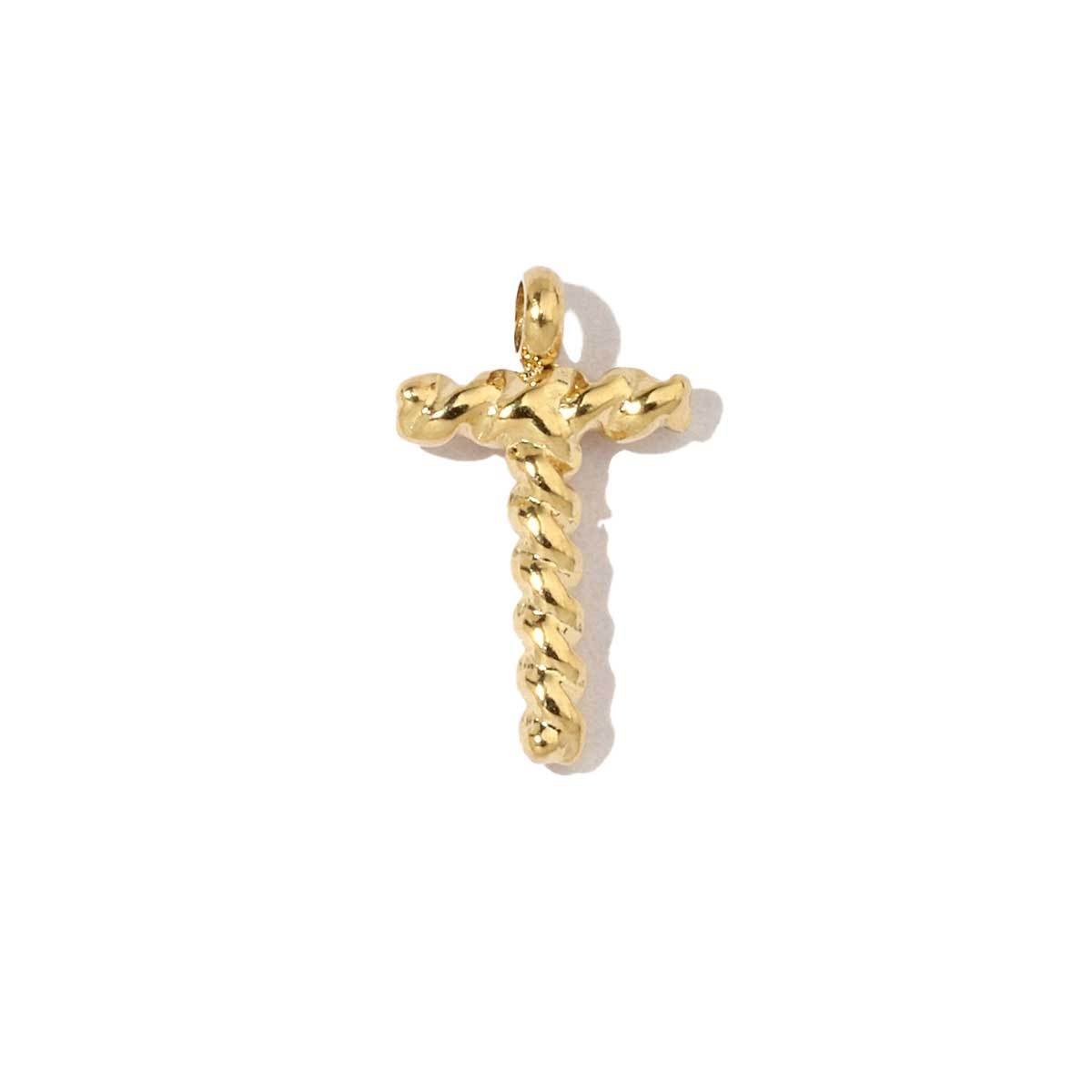 6pcs/pack Stainless Steel Gold Plated Plated Thread A-Z Letters Initial Name Charms For DIY Necklace Making Accessory