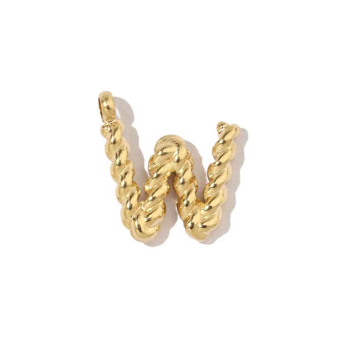 6pcs/pack Stainless Steel Gold Plated Plated Thread A-Z Letters Initial Name Charms For DIY Necklace Making Accessory