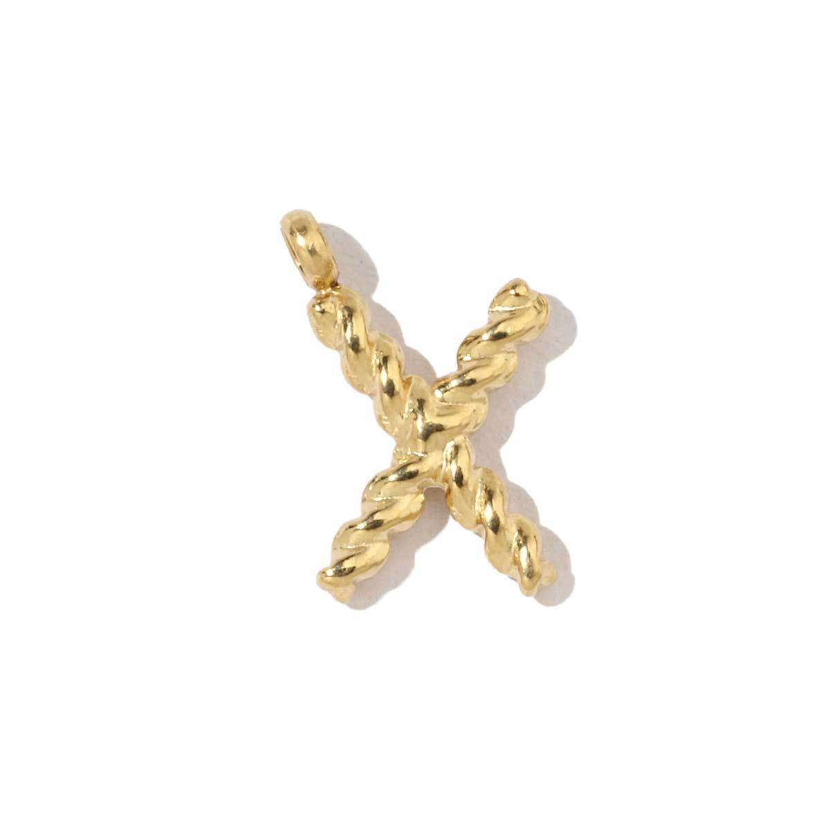 6pcs/pack Stainless Steel Gold Plated Plated Thread A-Z Letters Initial Name Charms For DIY Necklace Making Accessory