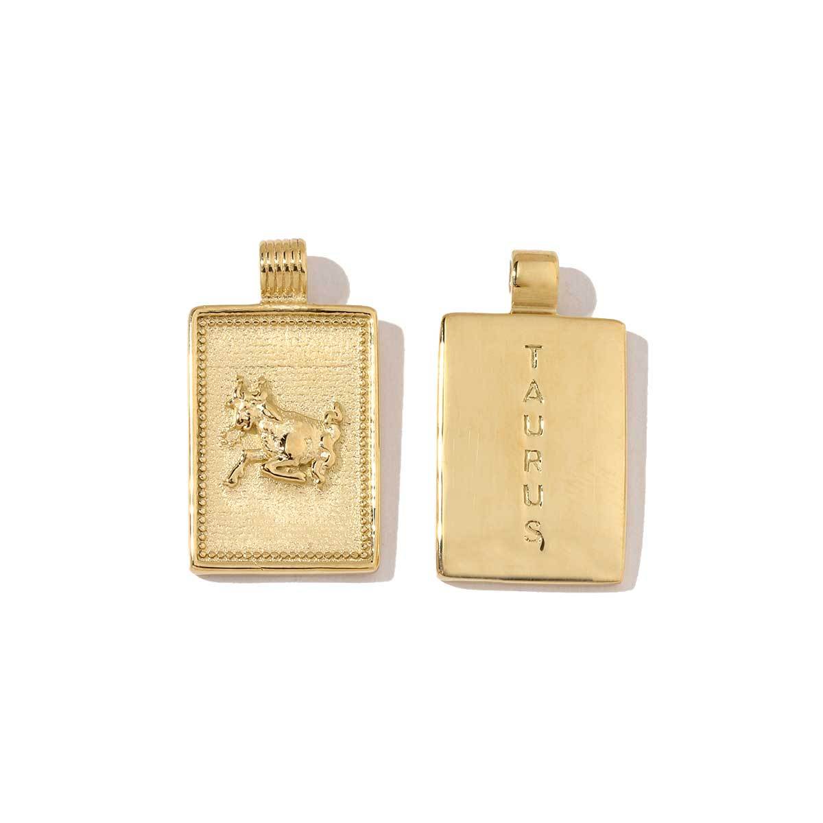 6pcs/pack Stainless Steel 18k Gold Plated Color Square Shaped Zodiac Charms Of DIY Necklace Making Pendants