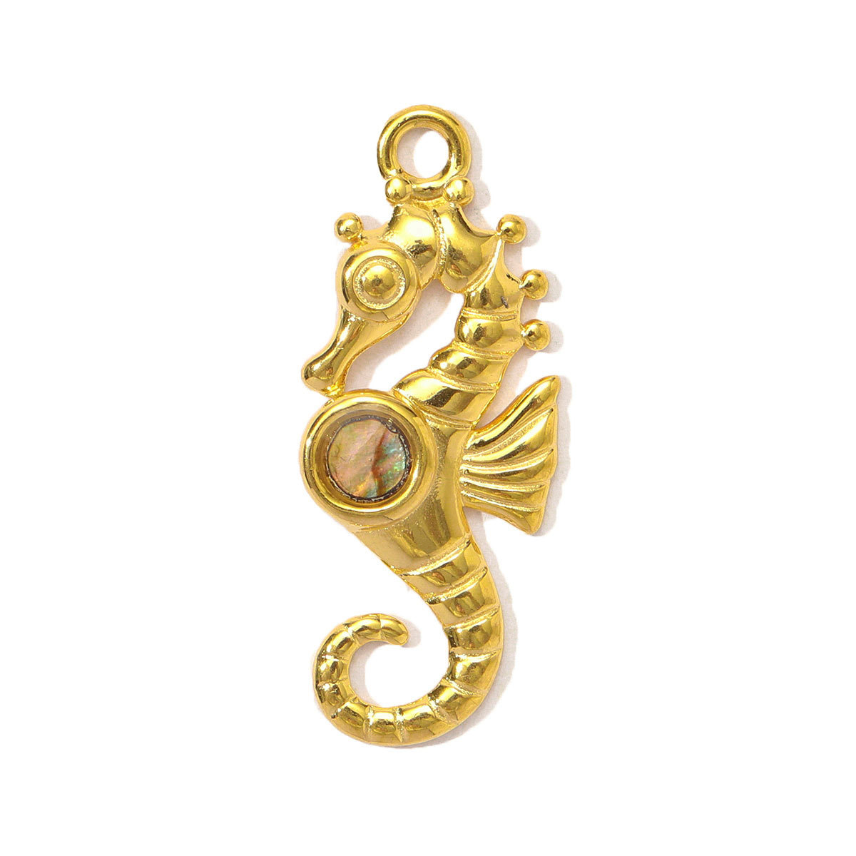 6pcs/pack Wholesale Stainless Steel Enamel Cherry Bow Knot DIY Charms Plam Crab Necklace Pendants Women Fish Seahorse Jewelry