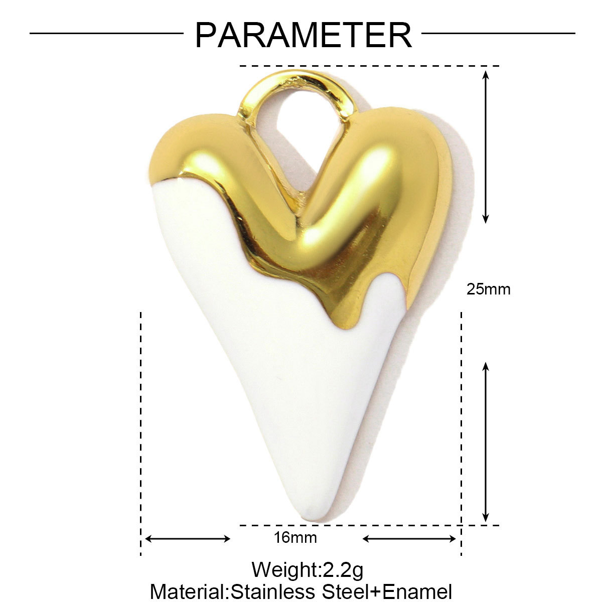 6pcs/pack Stainless Steel Enamel Gradient Butterfly DIY Earring Charms Painted Heart Necklace Pendants Women Star Bracelet Jewelry