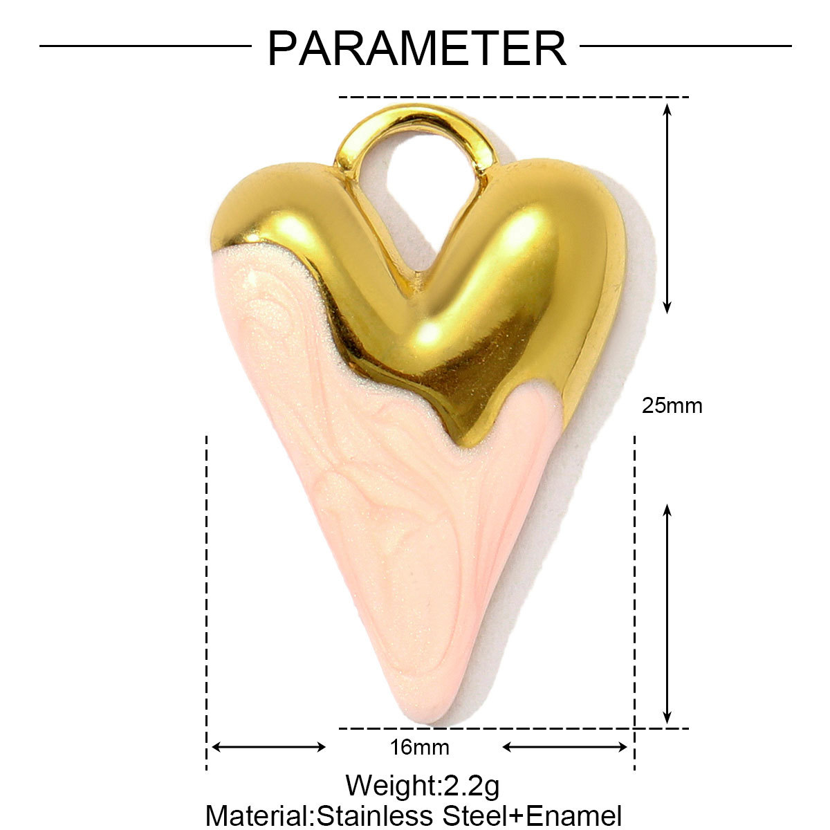 6pcs/pack Stainless Steel Enamel Gradient Butterfly DIY Earring Charms Painted Heart Necklace Pendants Women Star Bracelet Jewelry