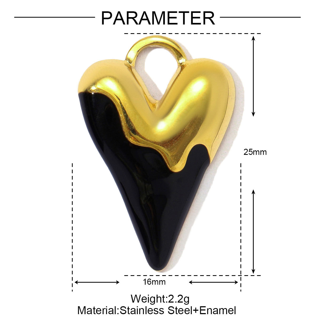 6pcs/pack Stainless Steel Enamel Gradient Butterfly DIY Earring Charms Painted Heart Necklace Pendants Women Star Bracelet Jewelry