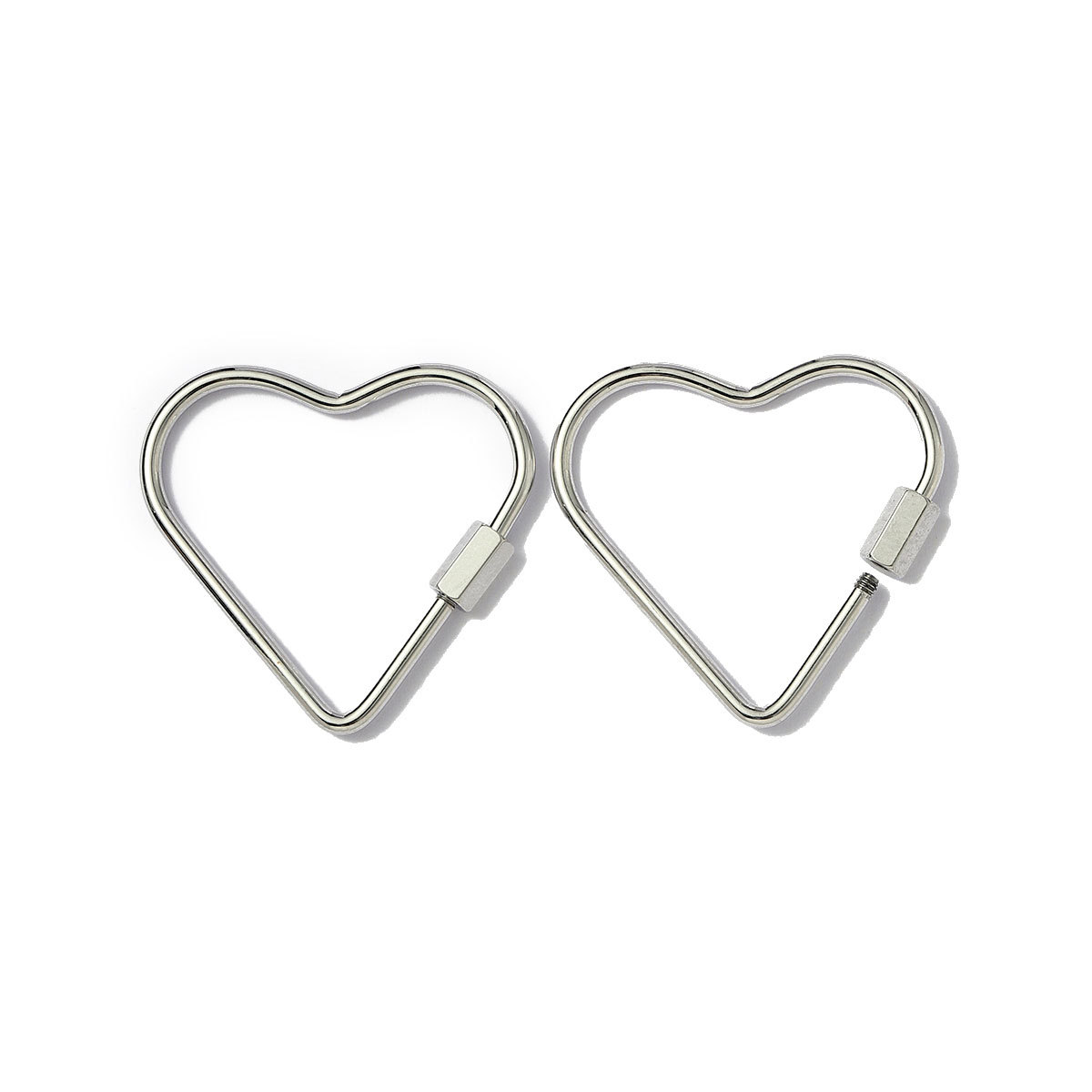 6pcs/lot Stainless Steel Heart Star Screw Lock Clasps Oval Square Connector Buckles for Necklace Keychain DIY Jewelry Making