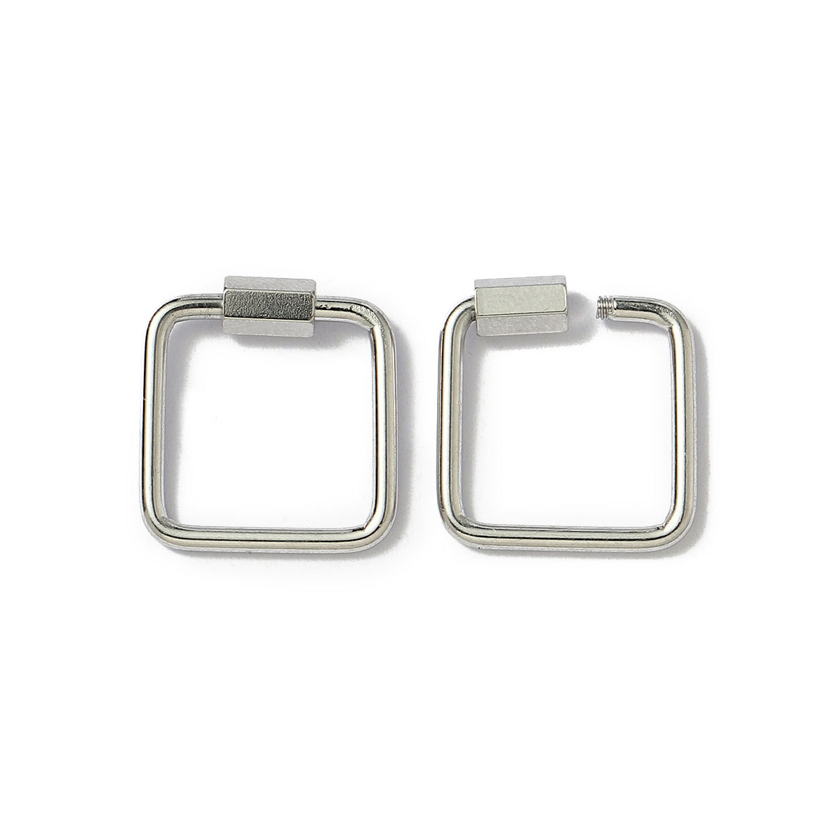 6pcs/lot Stainless Steel Heart Star Screw Lock Clasps Oval Square Connector Buckles for Necklace Keychain DIY Jewelry Making