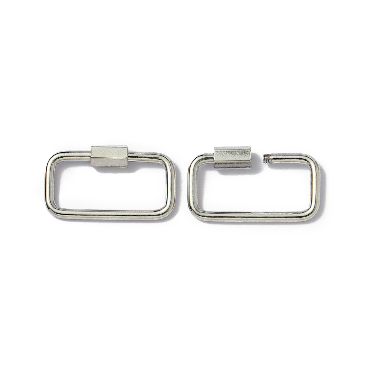 6pcs/lot Stainless Steel Heart Star Screw Lock Clasps Oval Square Connector Buckles for Necklace Keychain DIY Jewelry Making